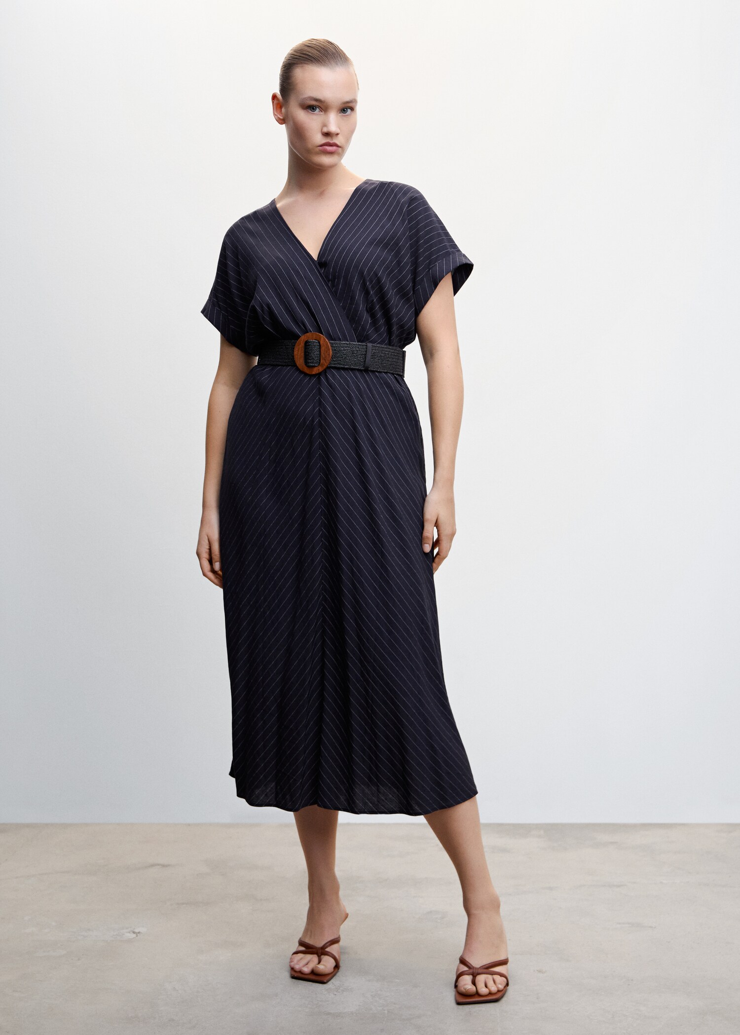 Pinstripe print dress - Details of the article 3