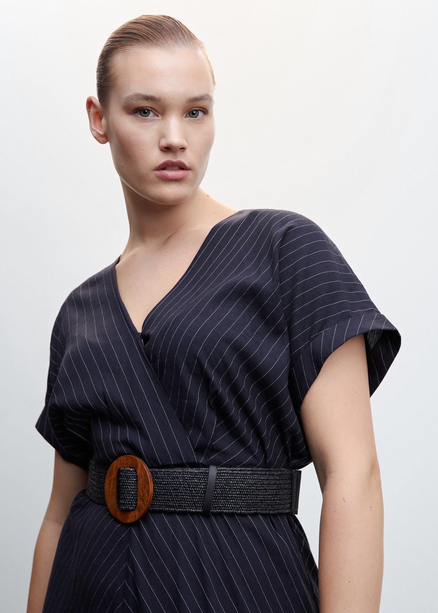 Pinstripe print dress - Details of the article 4
