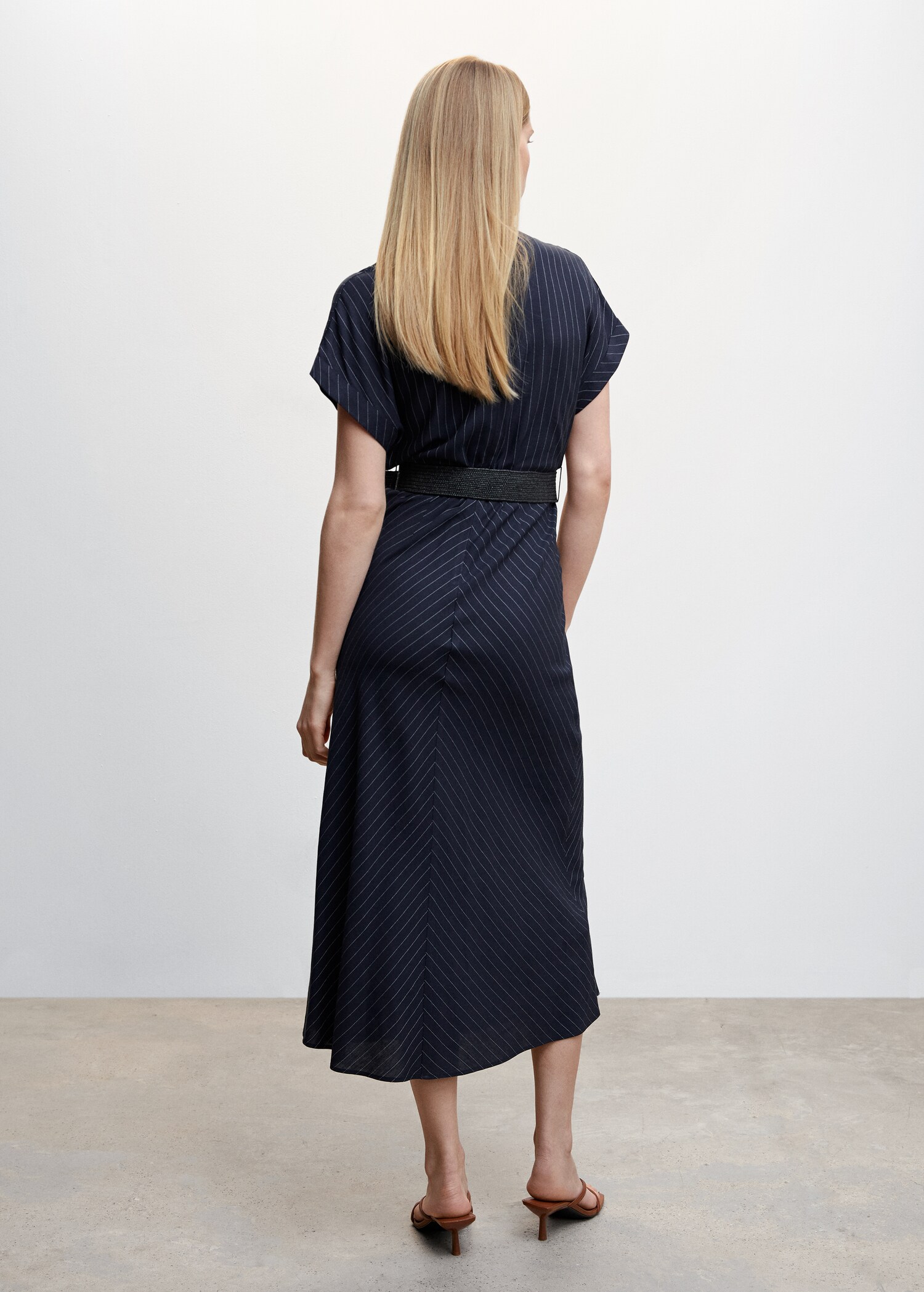 Pinstripe print dress - Reverse of the article