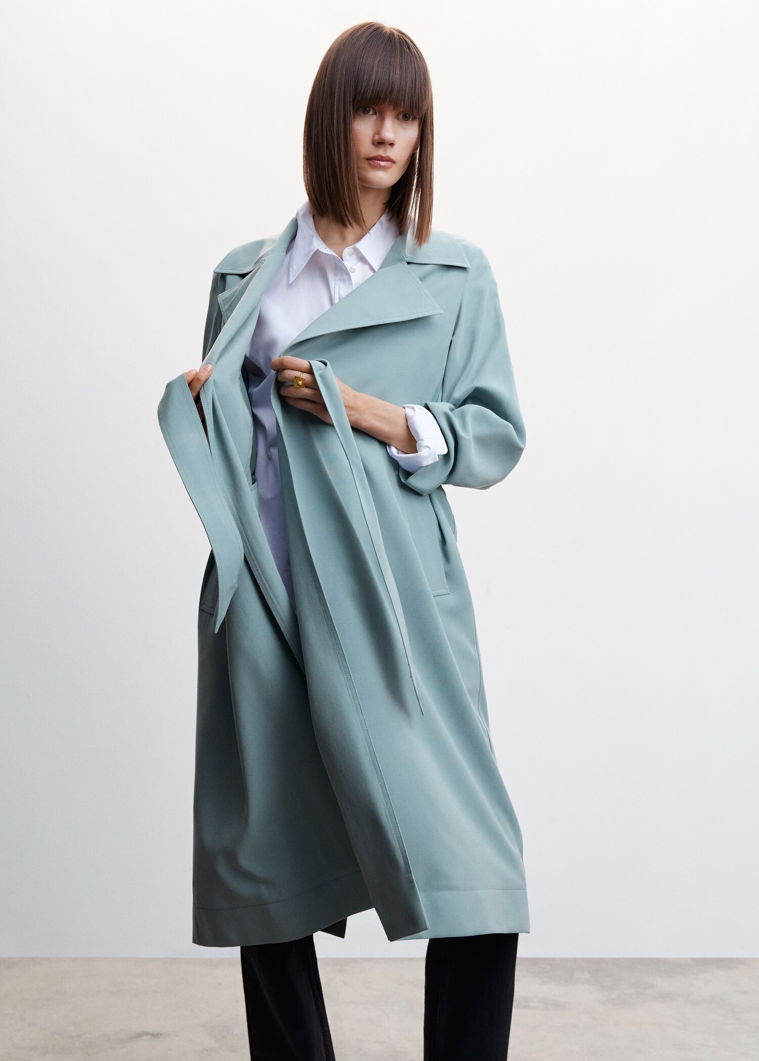 Flowy lapel trench - Medium plane