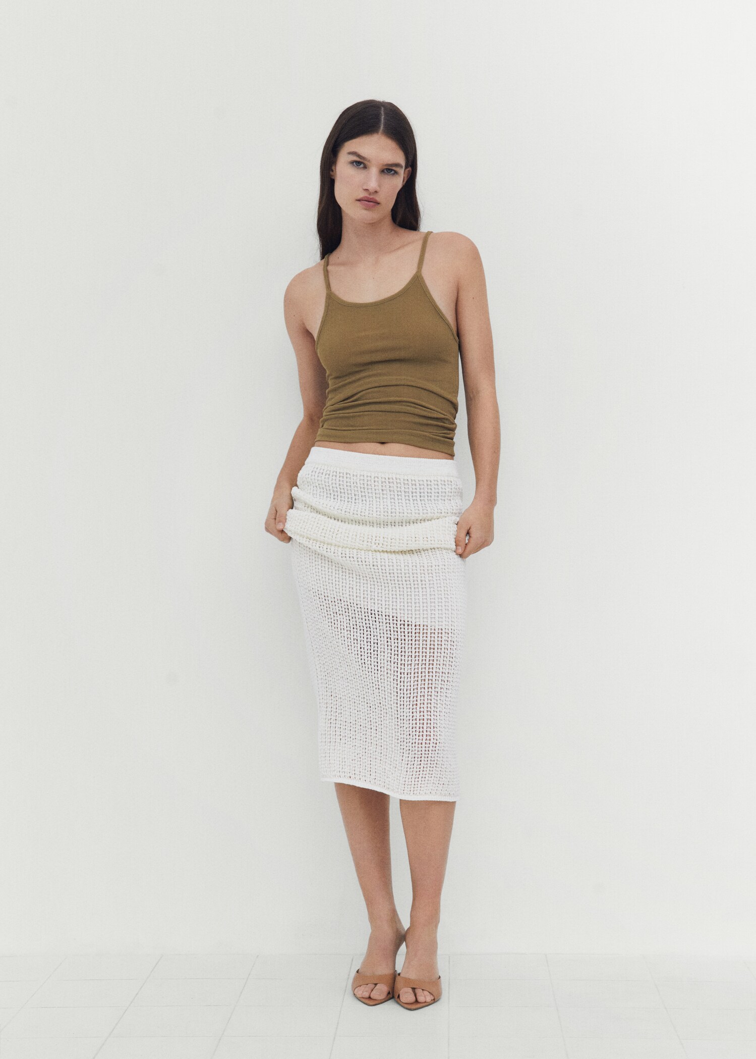 Openwork knitted skirt - Details of the article 6