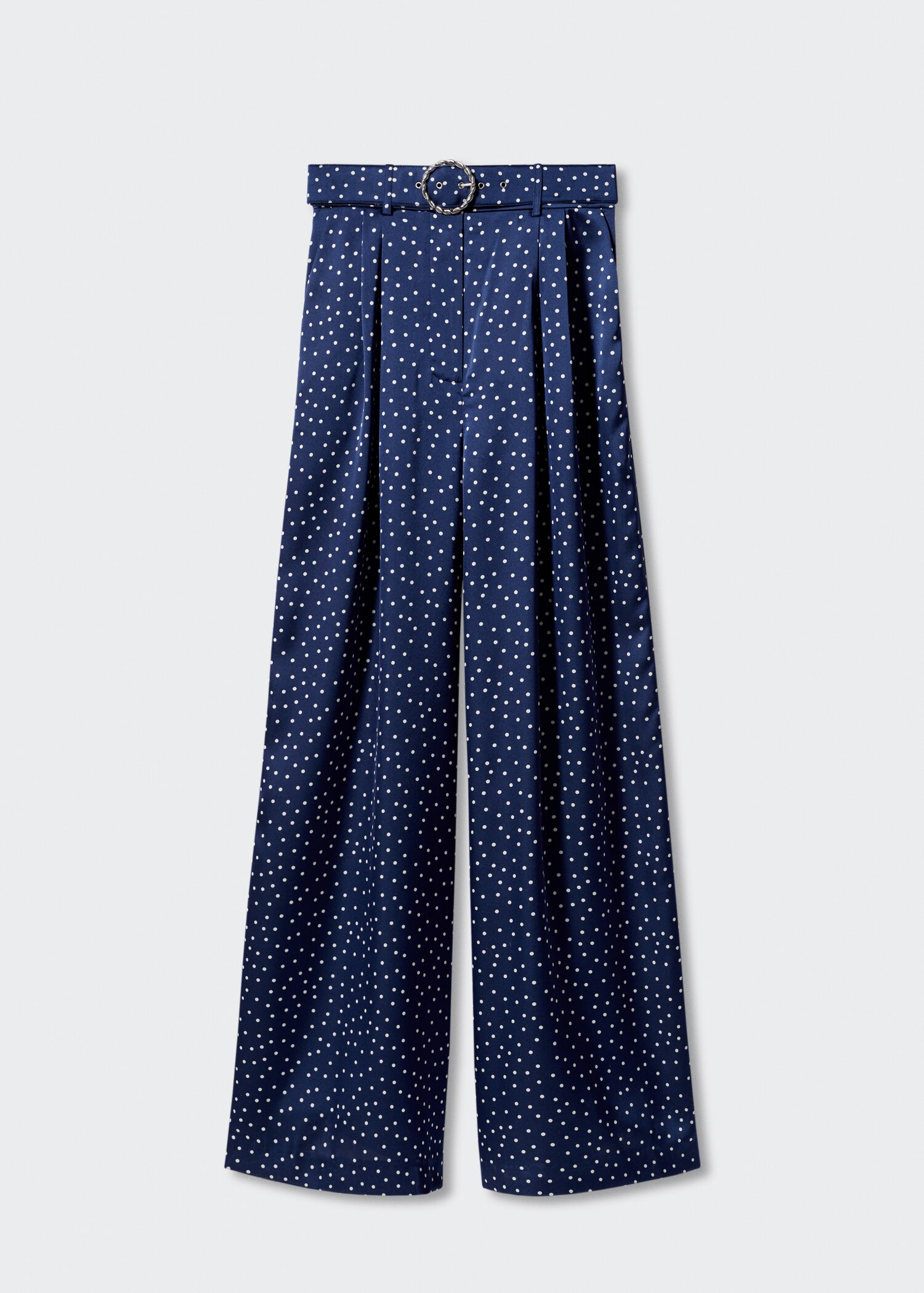 Taupe palazzo pants with belt - Article without model