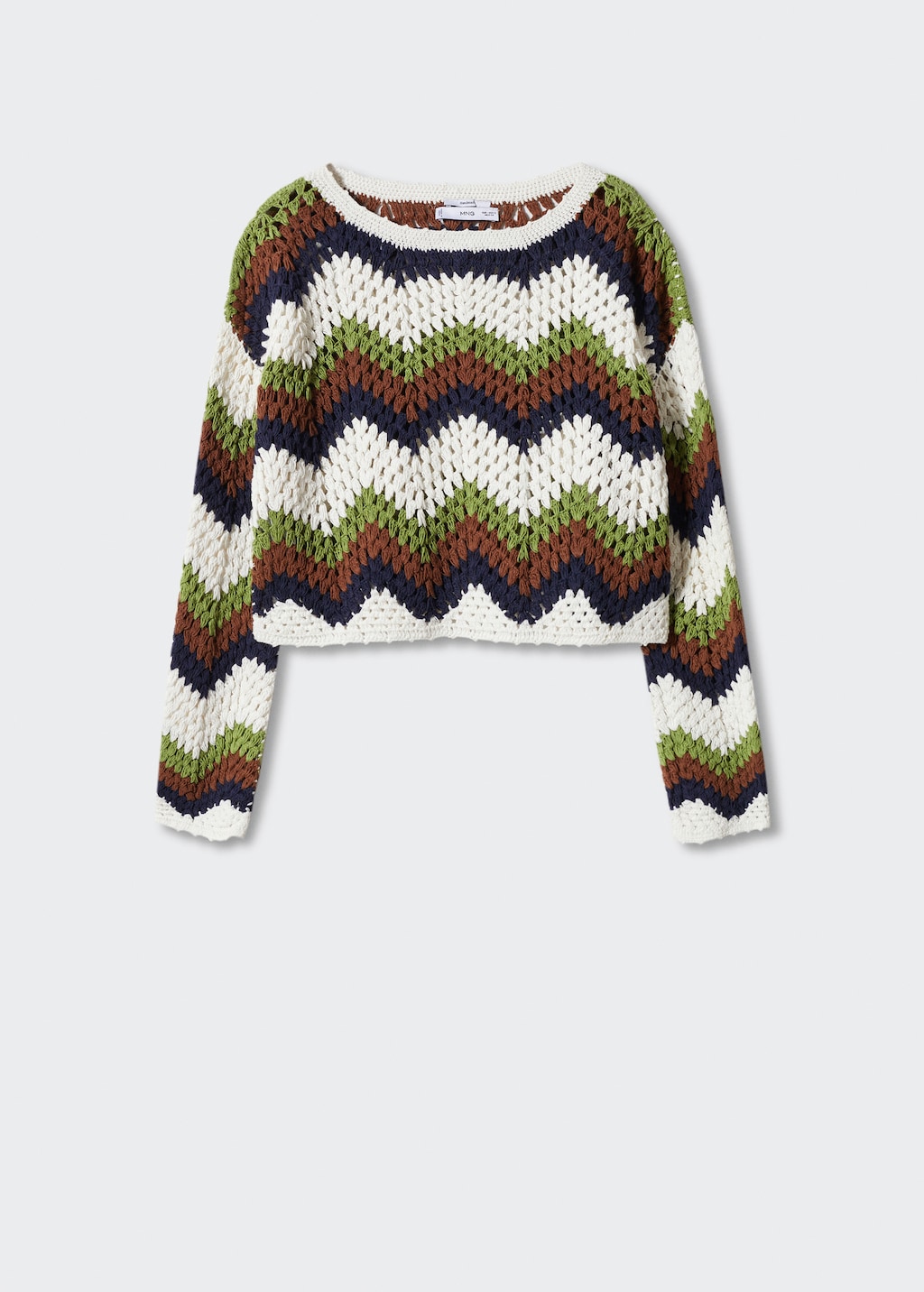 Cotton crochet sweater hotsell