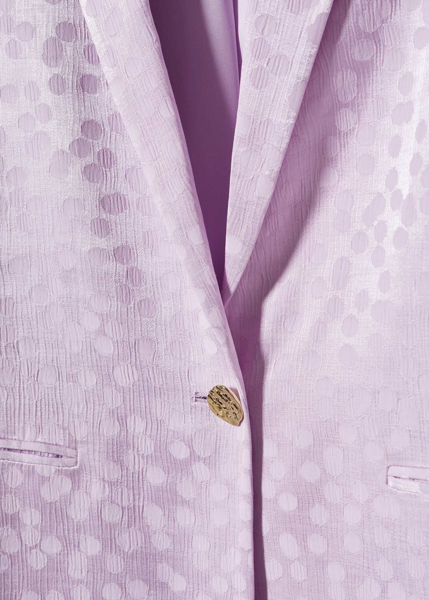 Taupe satin blazer - Details of the article 8
