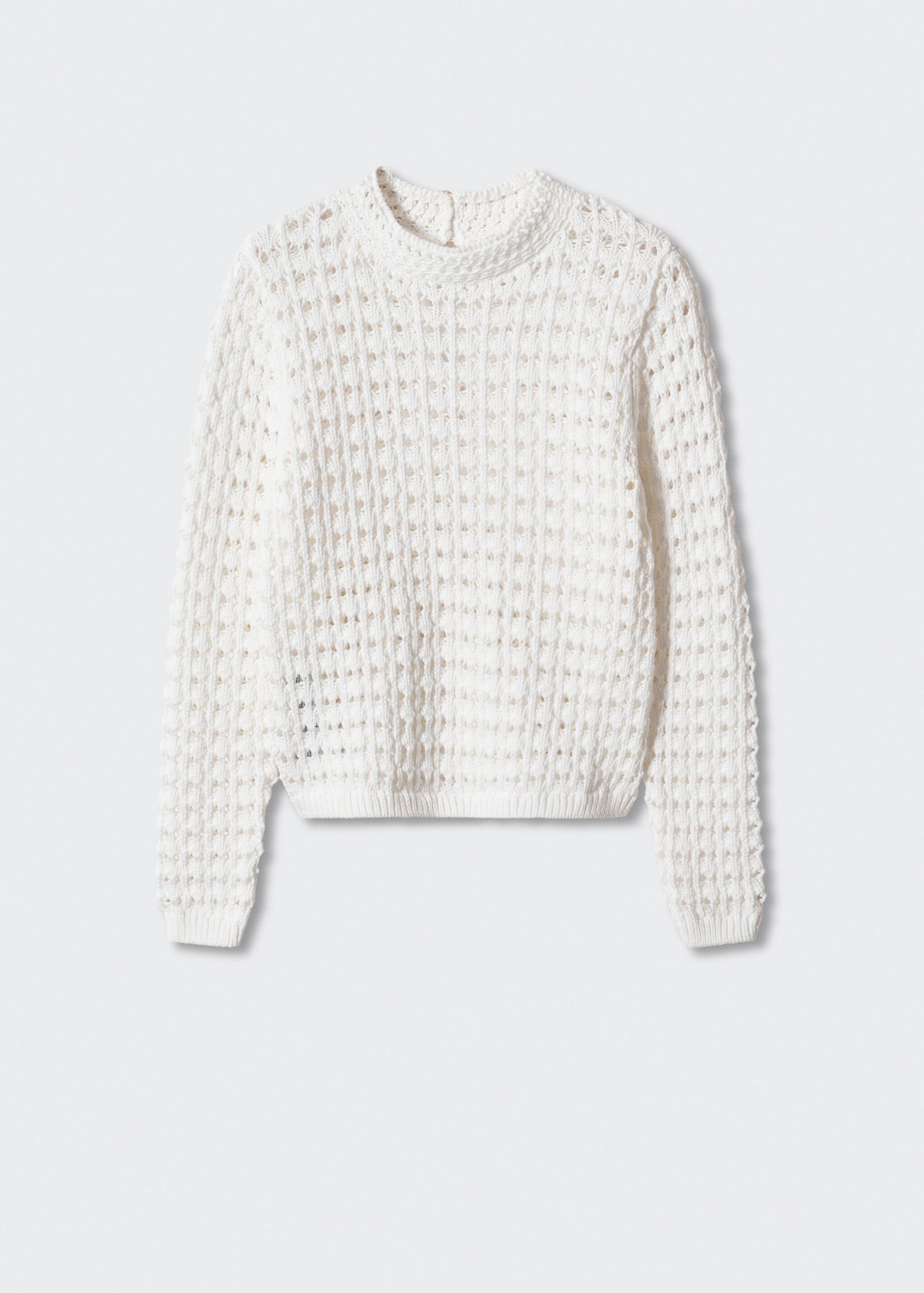 Openwork sweater with perkins collar - Article without model