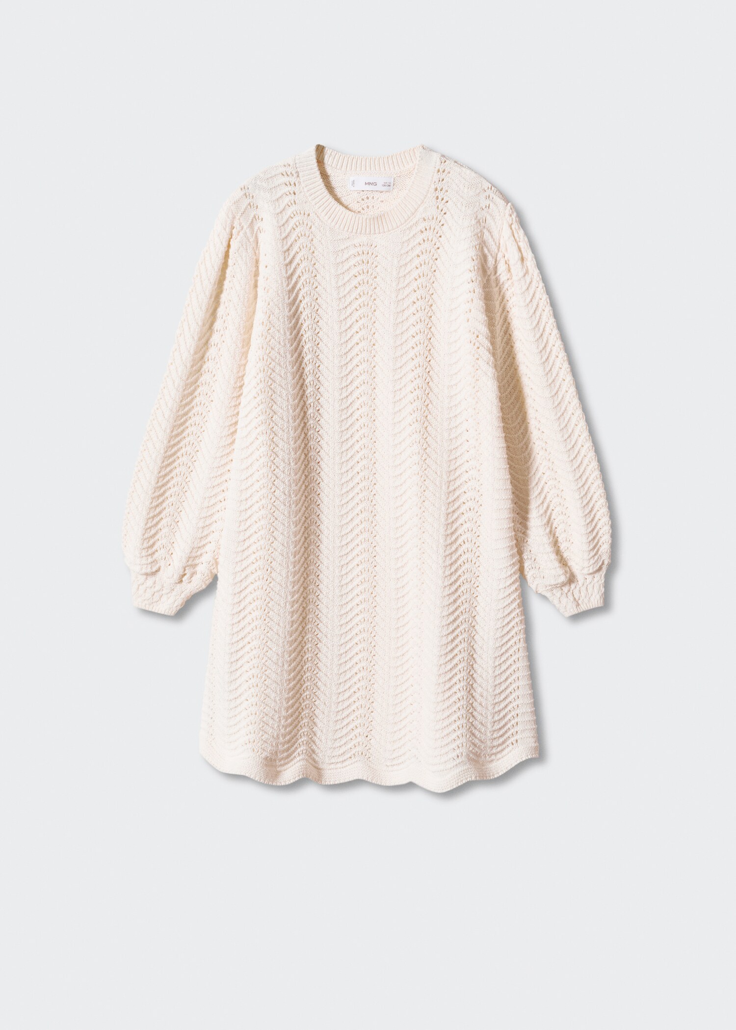 Puffed sleeves knit dress - Article without model