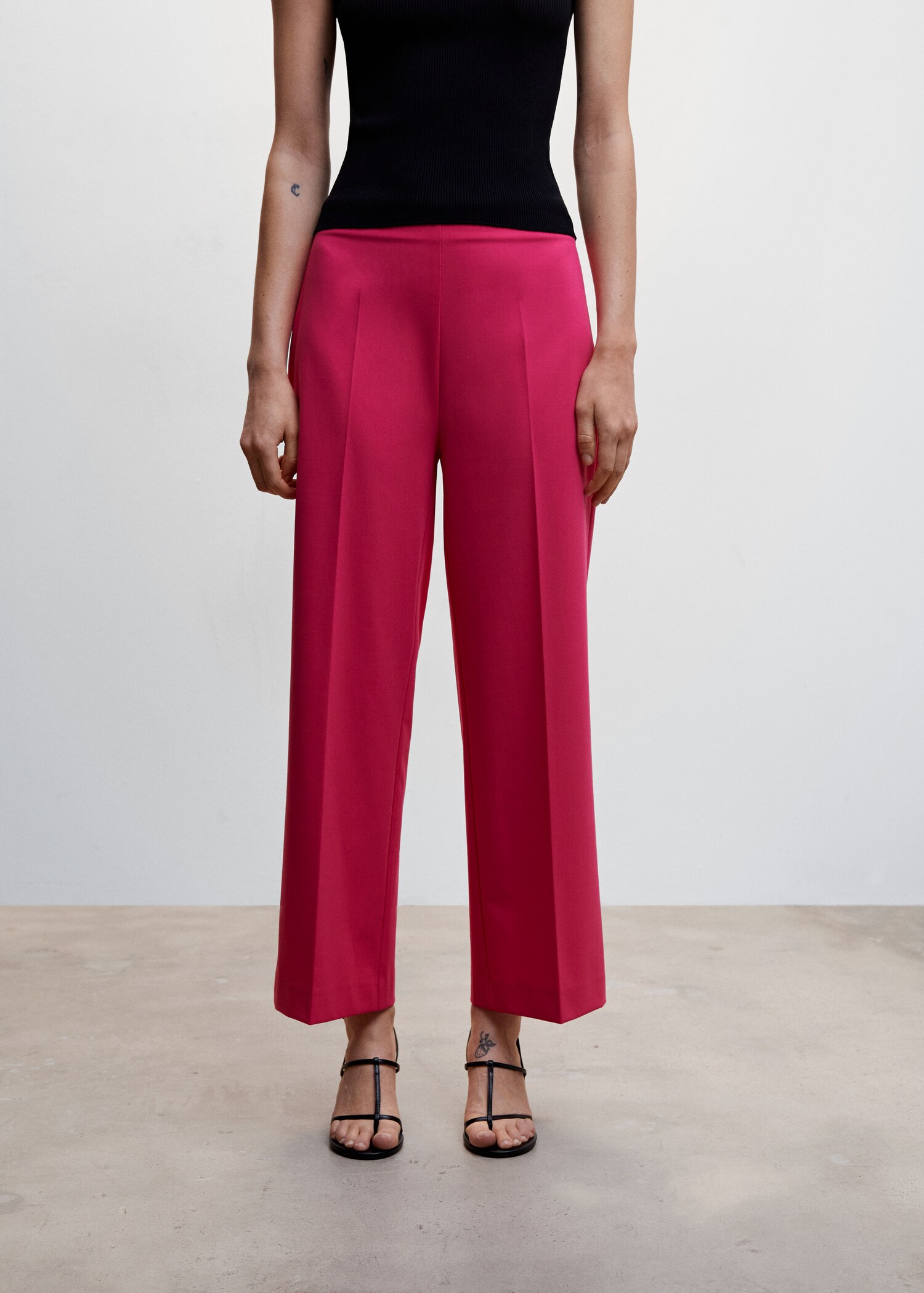 Straight culotte trousers - Medium plane