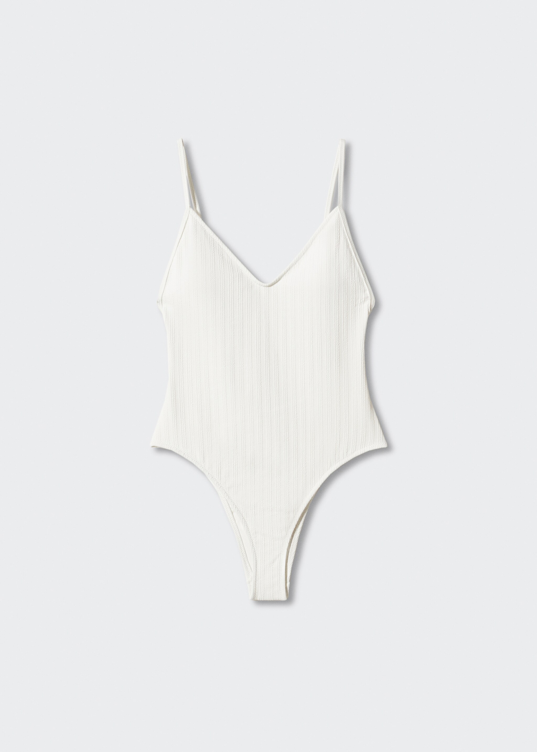 Striped textured swimsuit - Article without model