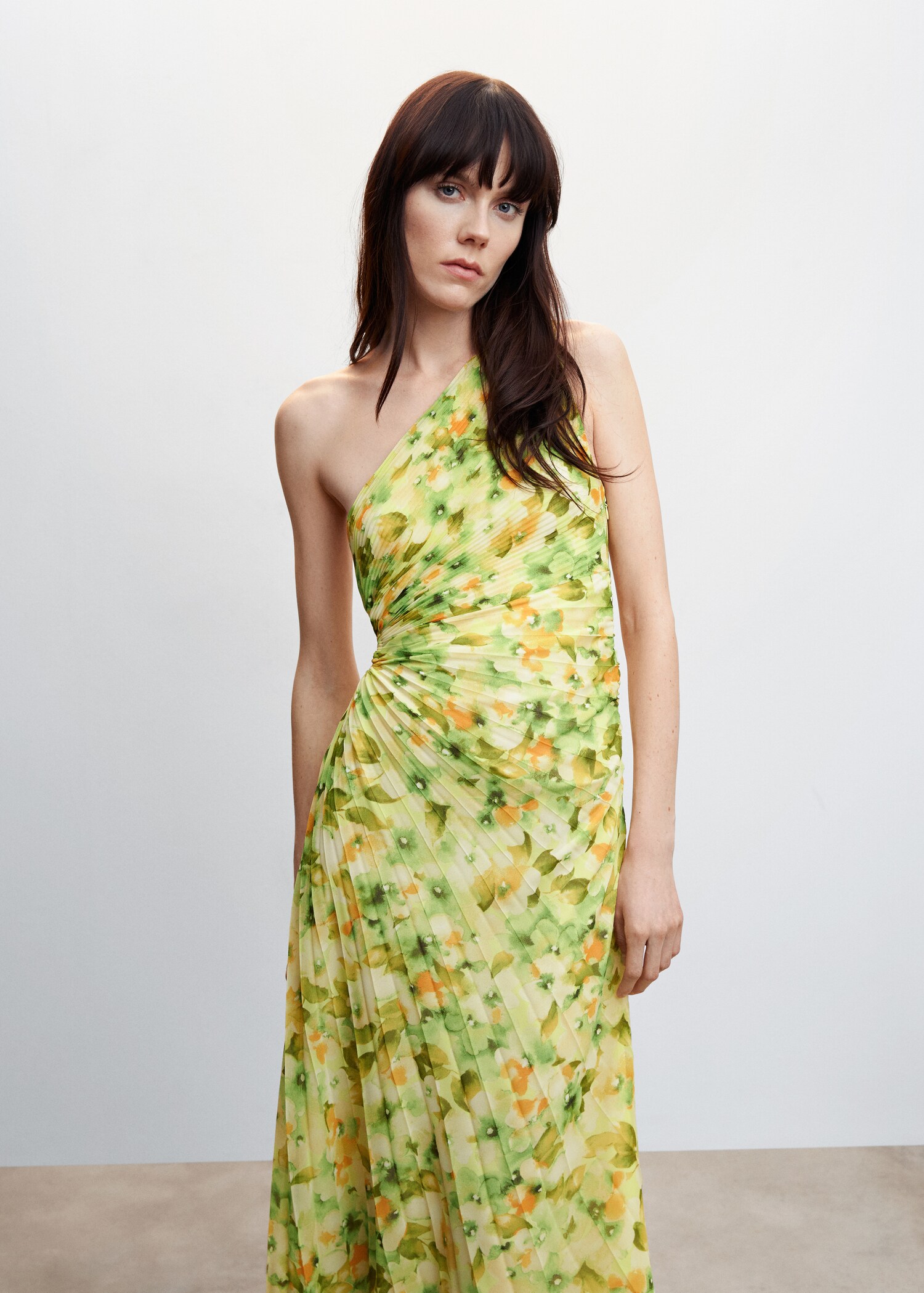Asymmetrical pleated dress - Medium plane