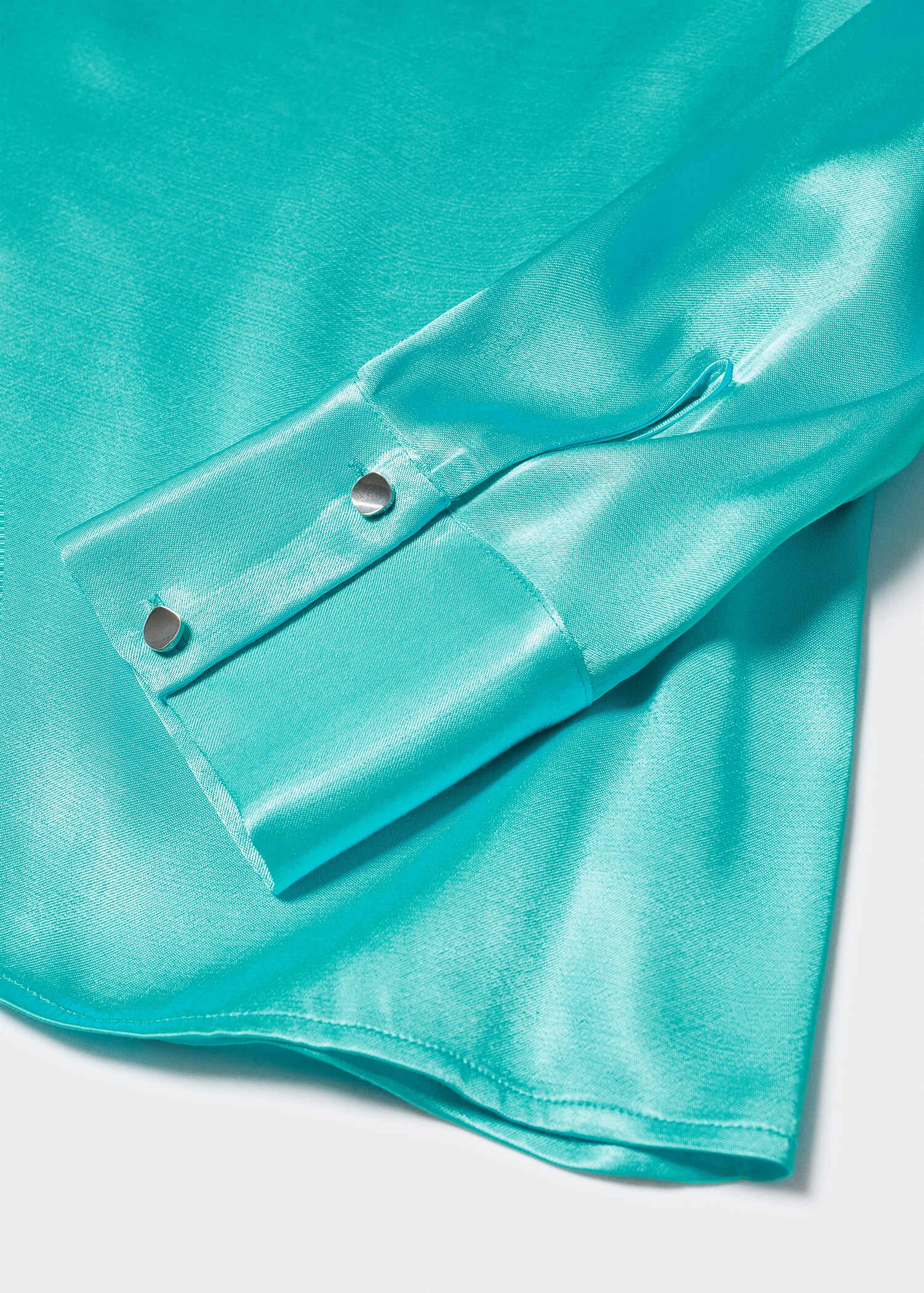 Satin blouse with bow collar - Details of the article 8