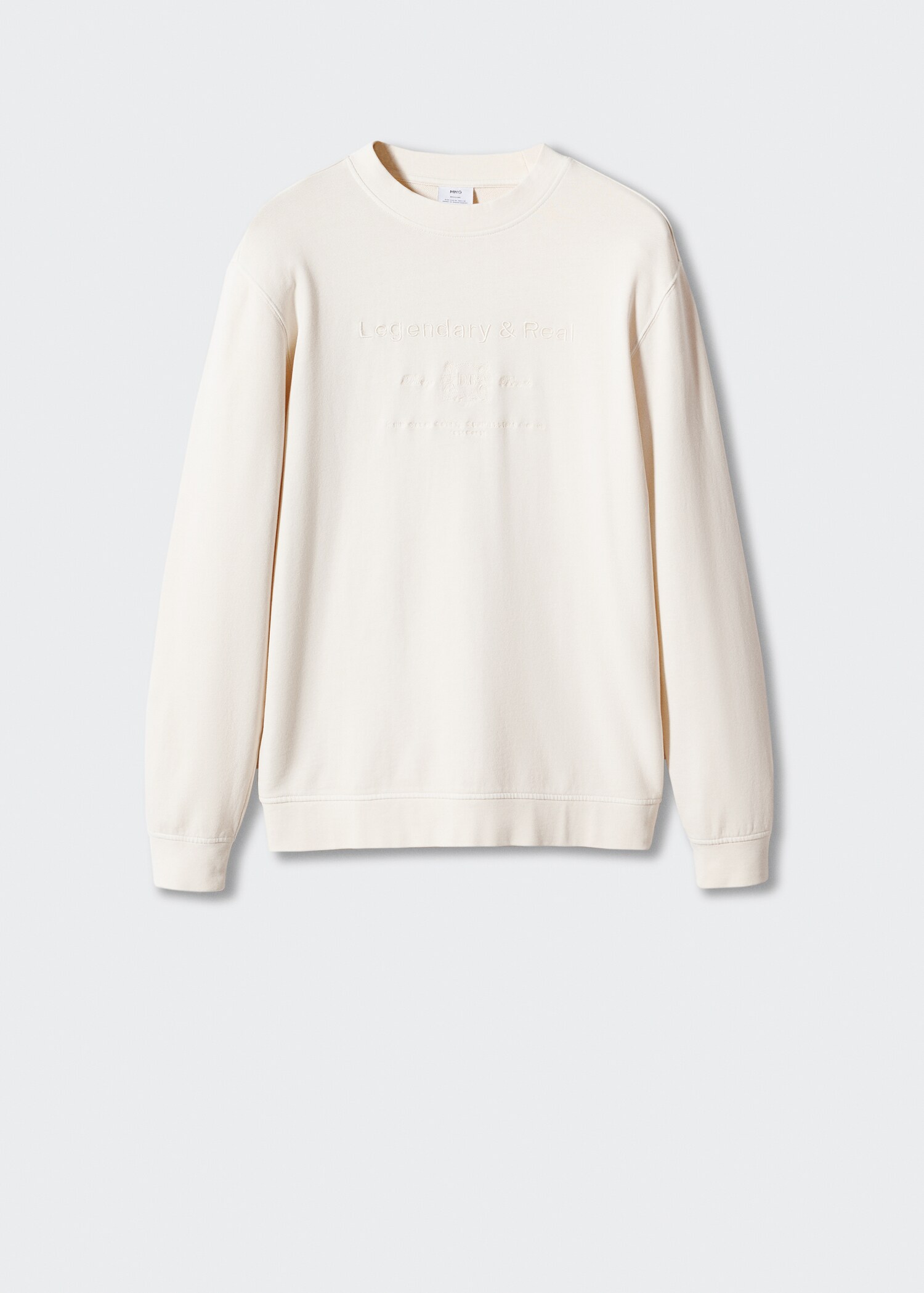 Sweatshirt de 100% algodão com pormenor de bordado - Artigo sem modelo