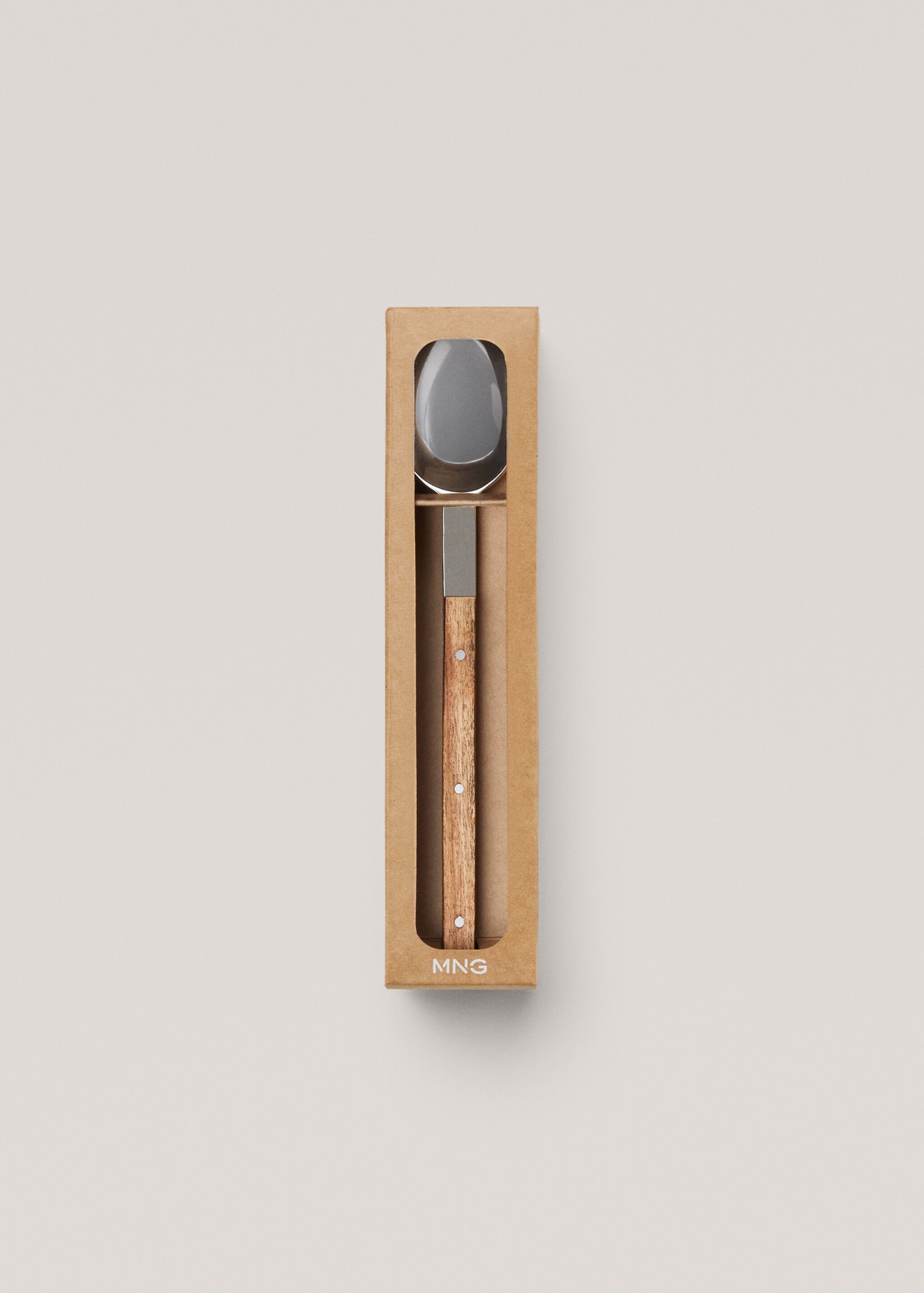 4er-Pack Löffel mit Holzgriff - Detail des Artikels 4, Braun. Ref: 47095930-00.