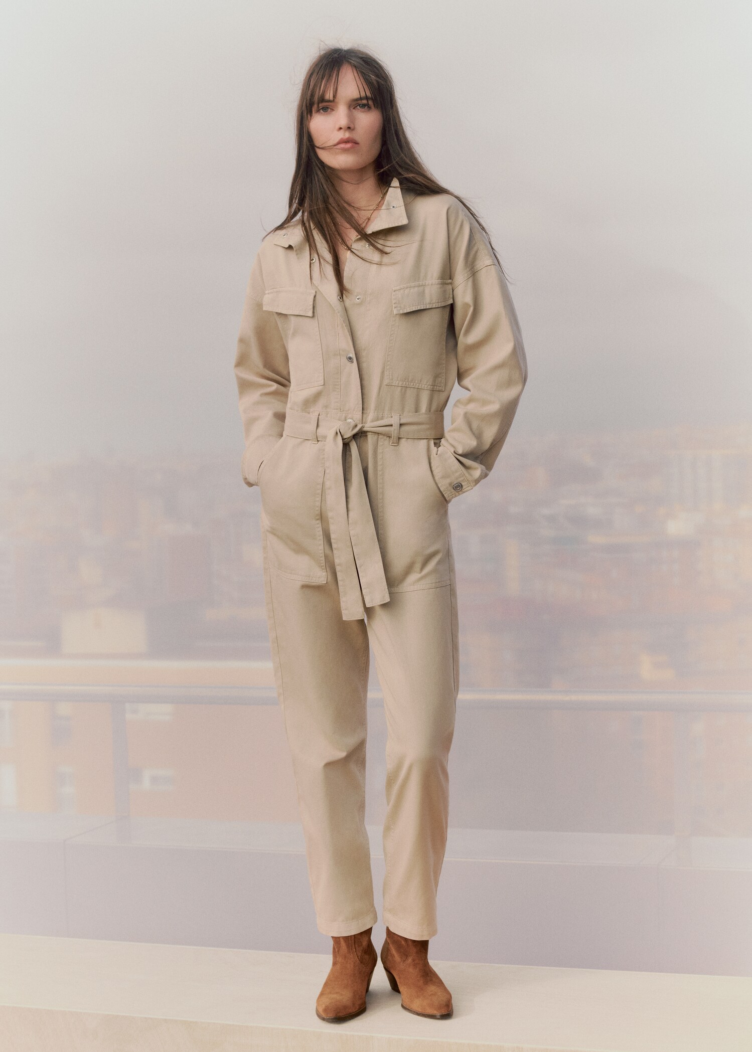 Denim jumpsuit with bow - Details of the article 6