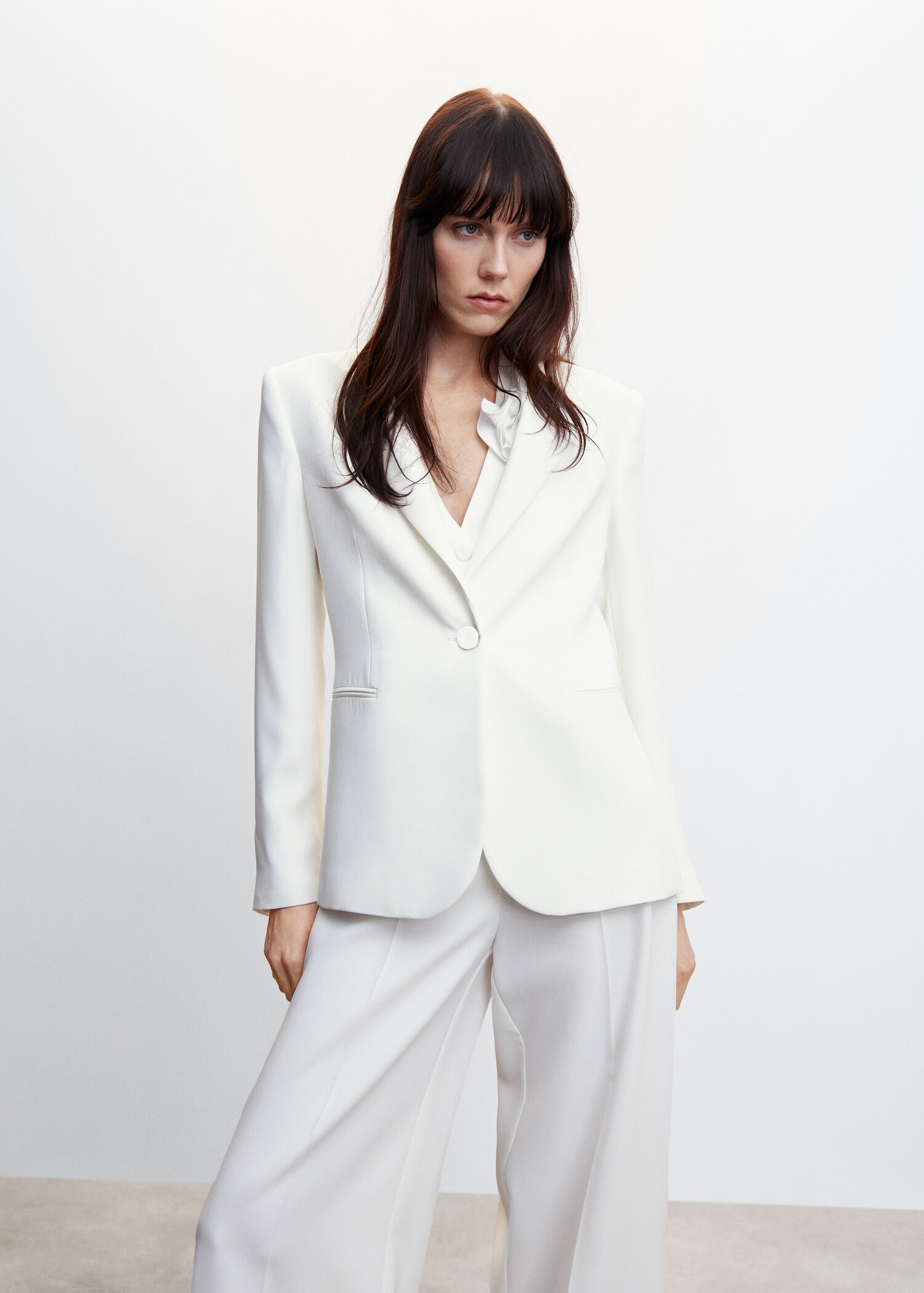 Straight-fit suit blazer - Medium plane