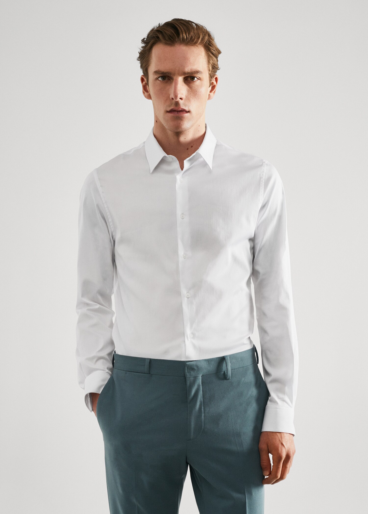 Super slim fit suit shirt - Medium plane
