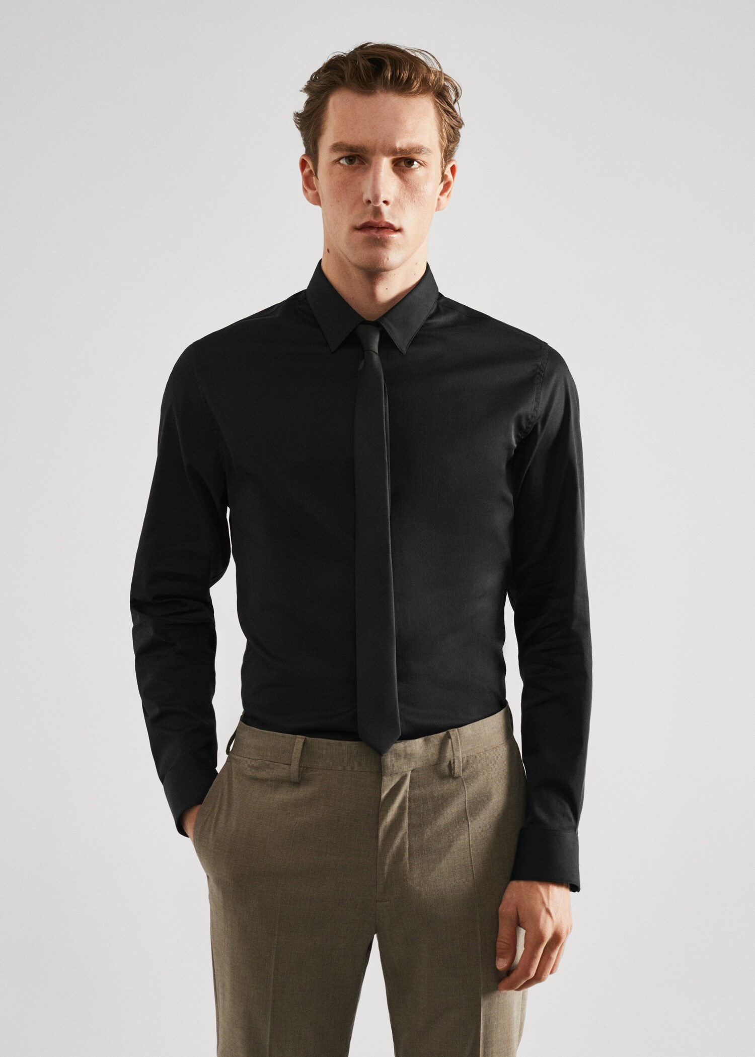 Super slim fit suit shirt - Medium plane