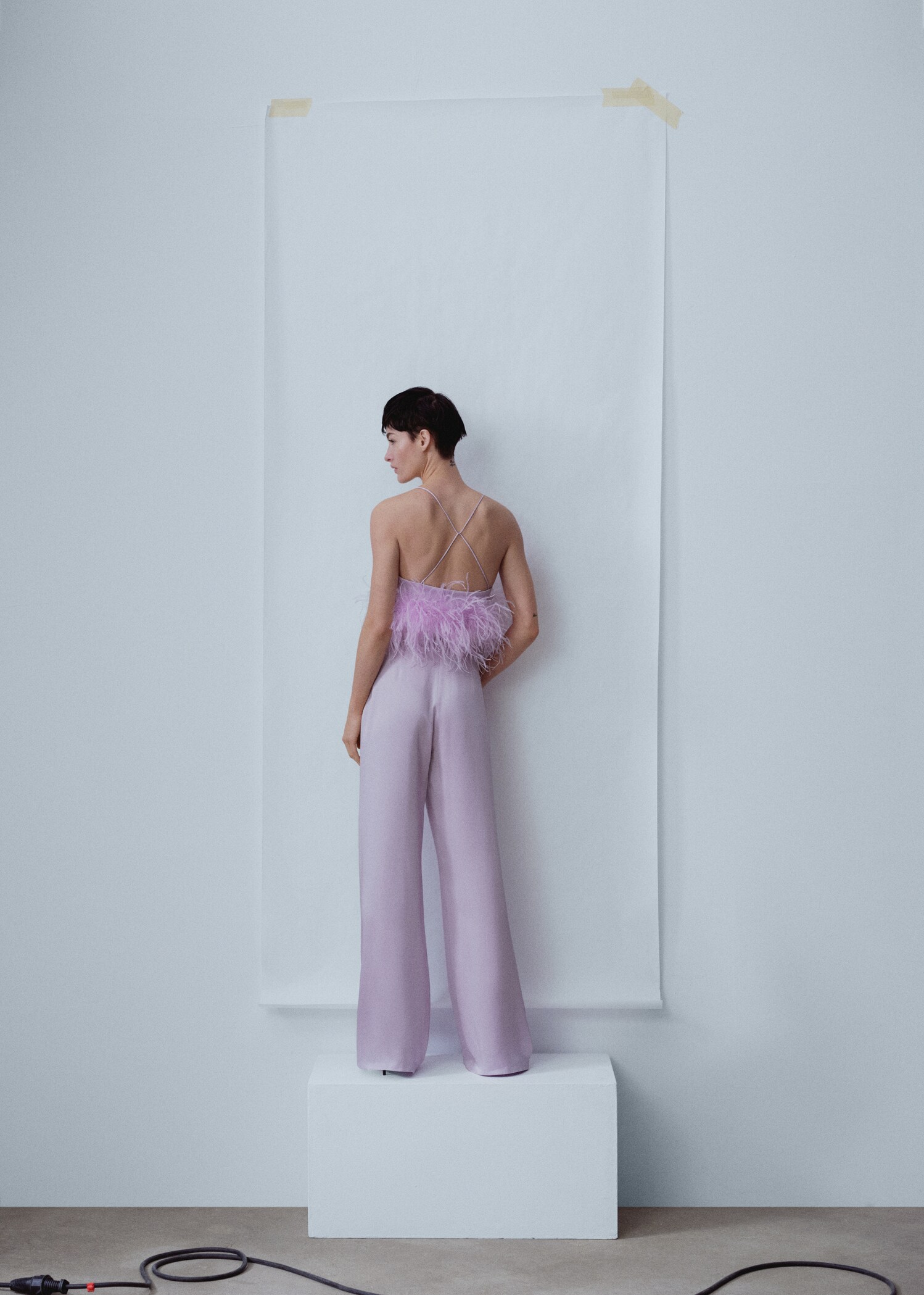 Satin palazzo byxor - Artikelns baksida