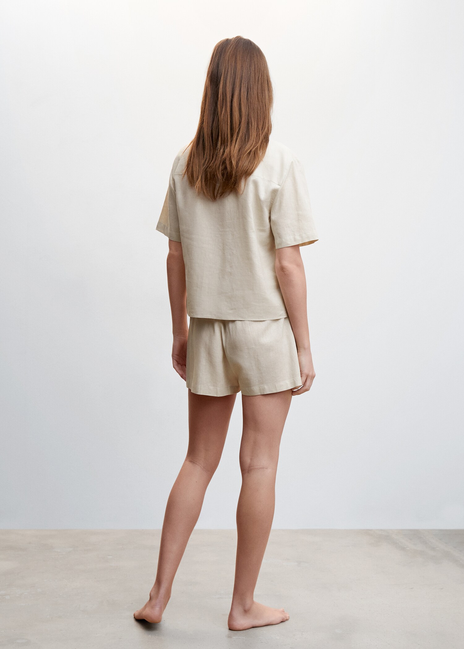 Linen pajama shorts - Reverse of the article