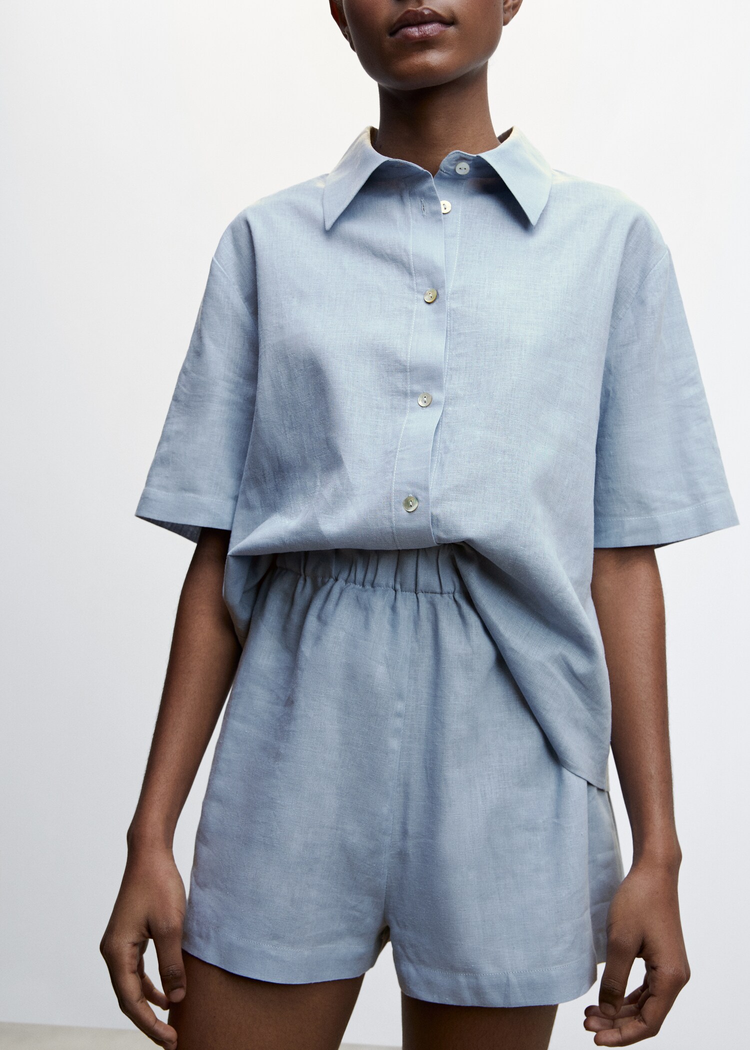 Short pyjama lin - Plan moyen