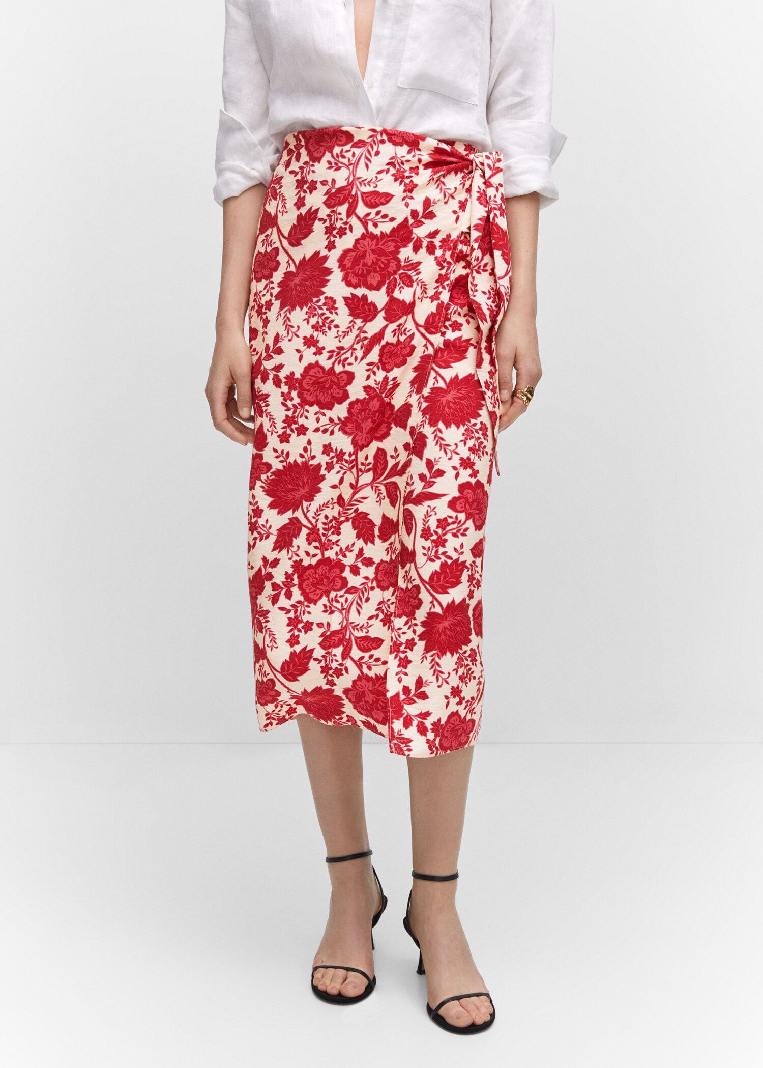 Floral wrapped skirt - Medium plane