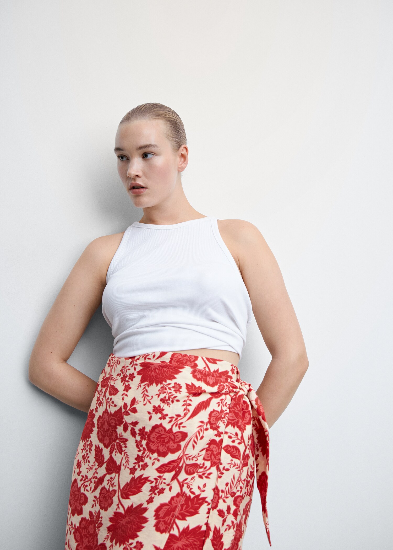 Floral wrapped skirt - Details of the article 4