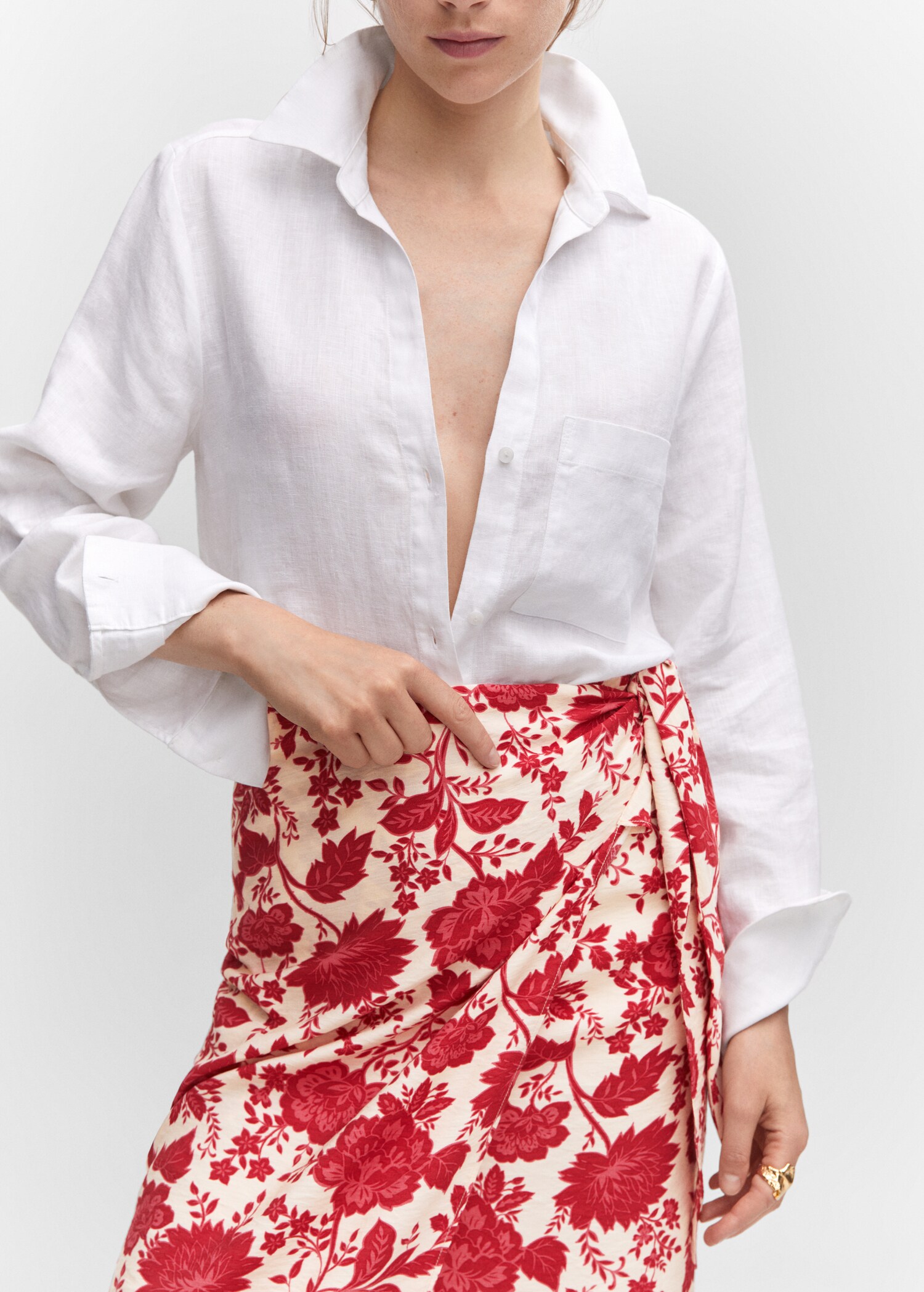 Floral wrapped skirt - Details of the article 6