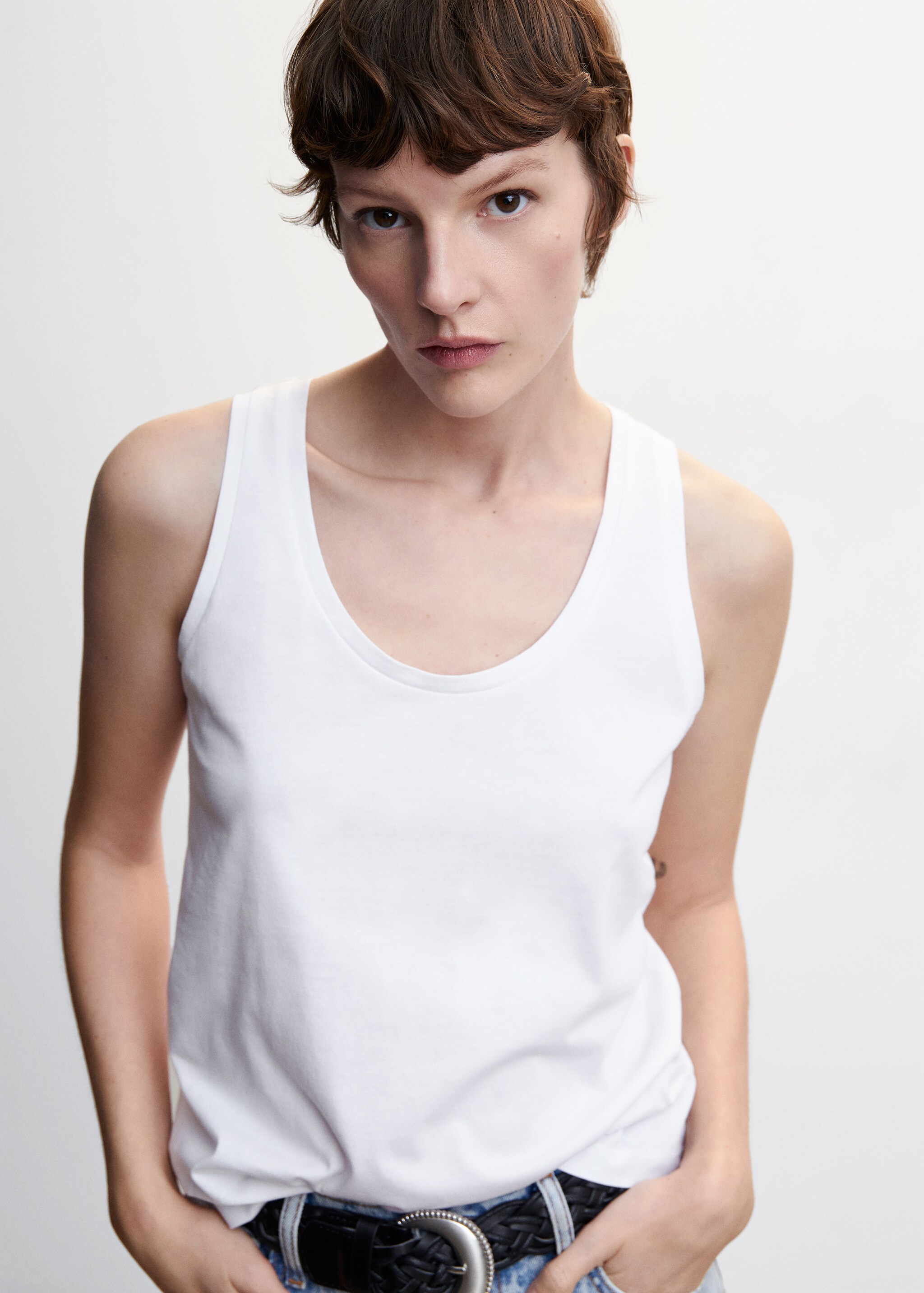 Cotton tank top - Details of the article 1