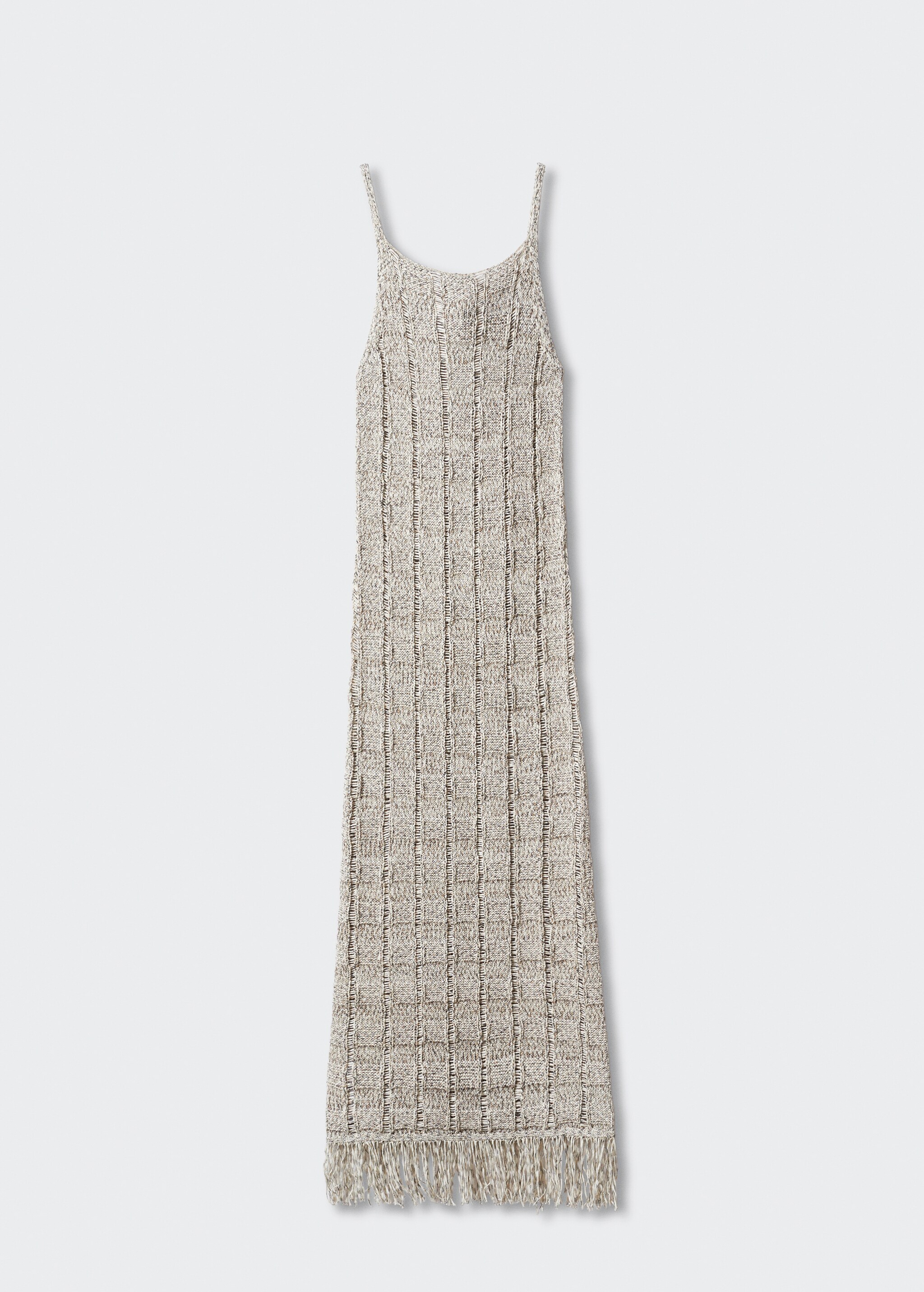 Knitted dress with fringe detail - Article without model