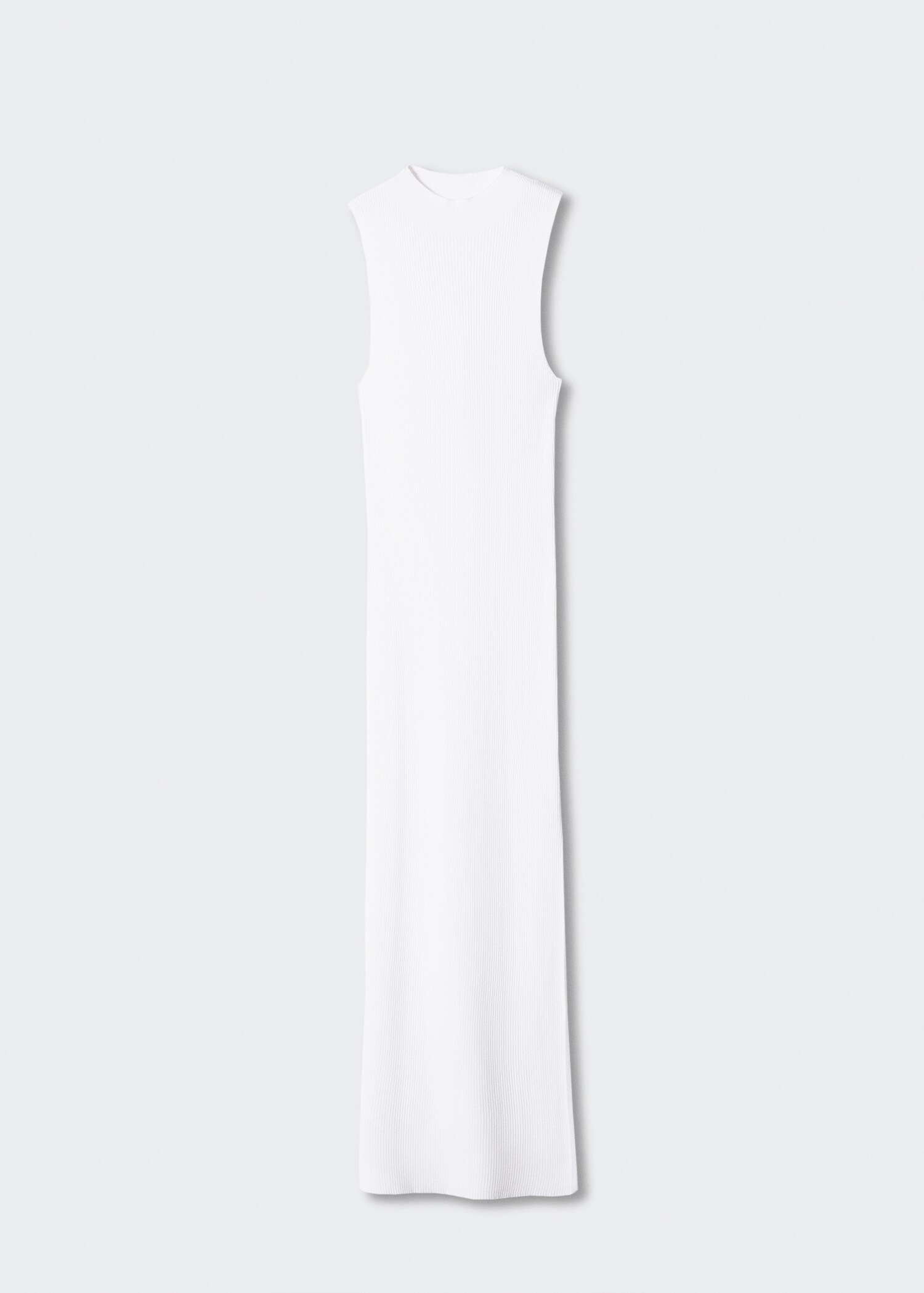 Ribbed knit dress with opening - Article without model