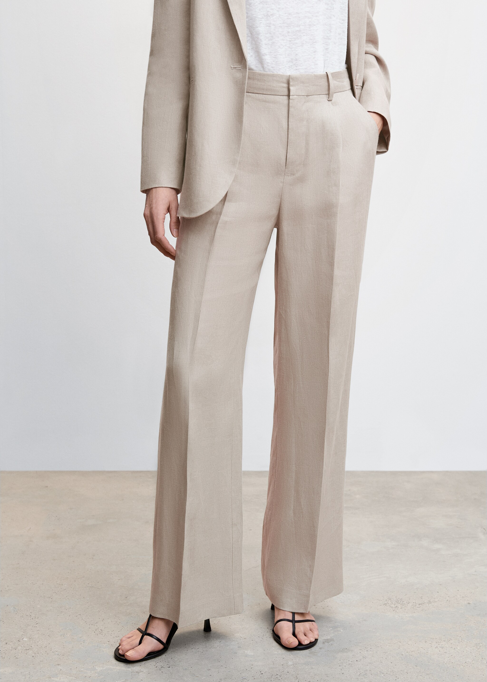 Linen suit trousers - Medium plane