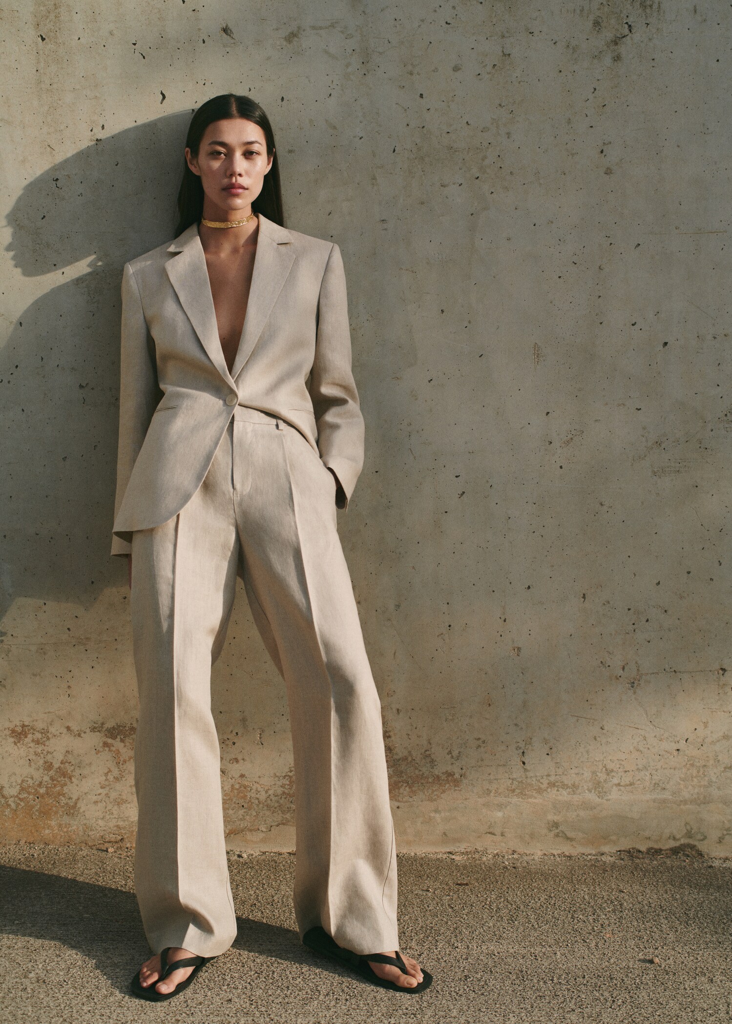 Linen suit trousers - Details of the article 7