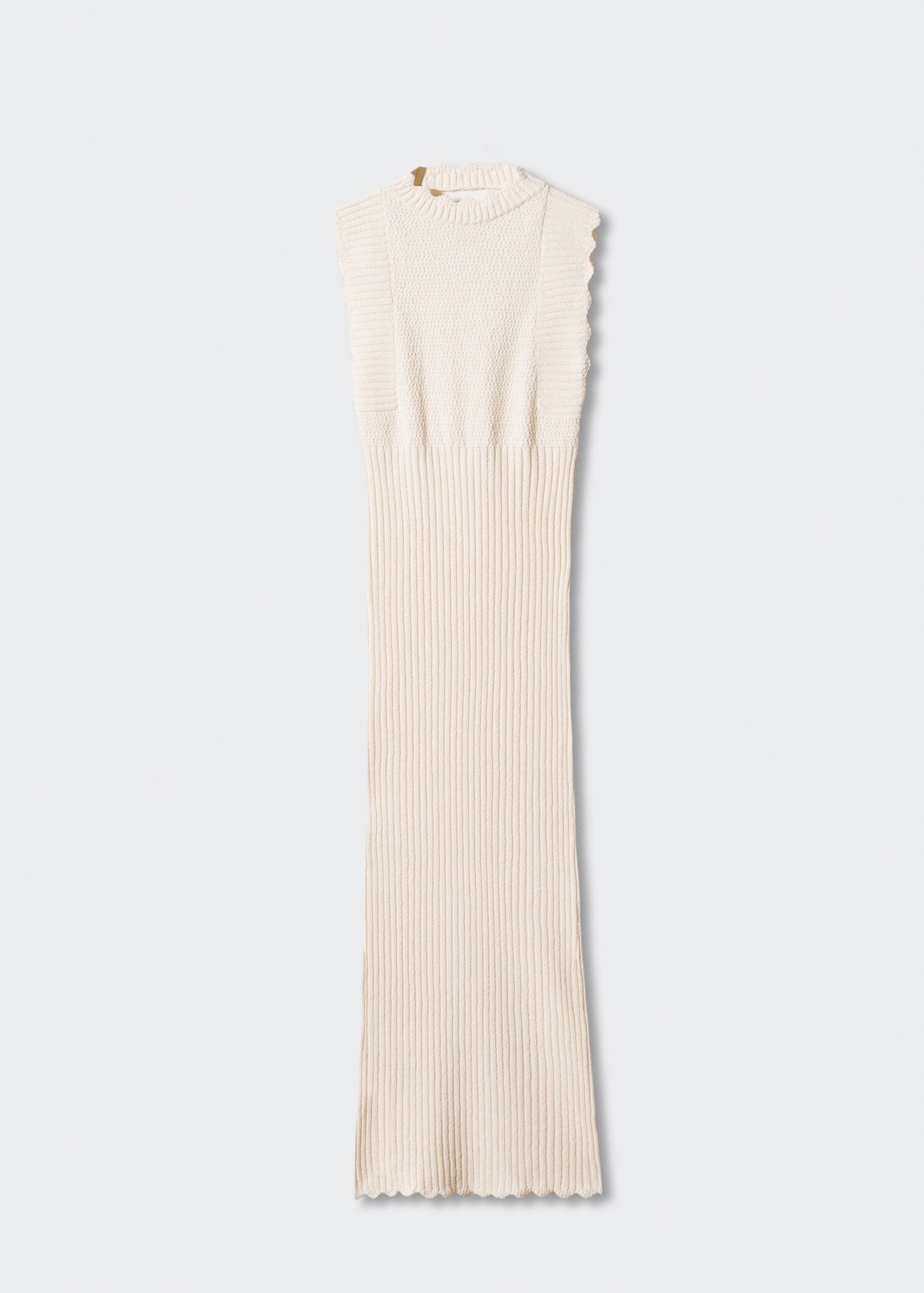 Knitted dress with open back - Woman | MANGO OUTLET USA