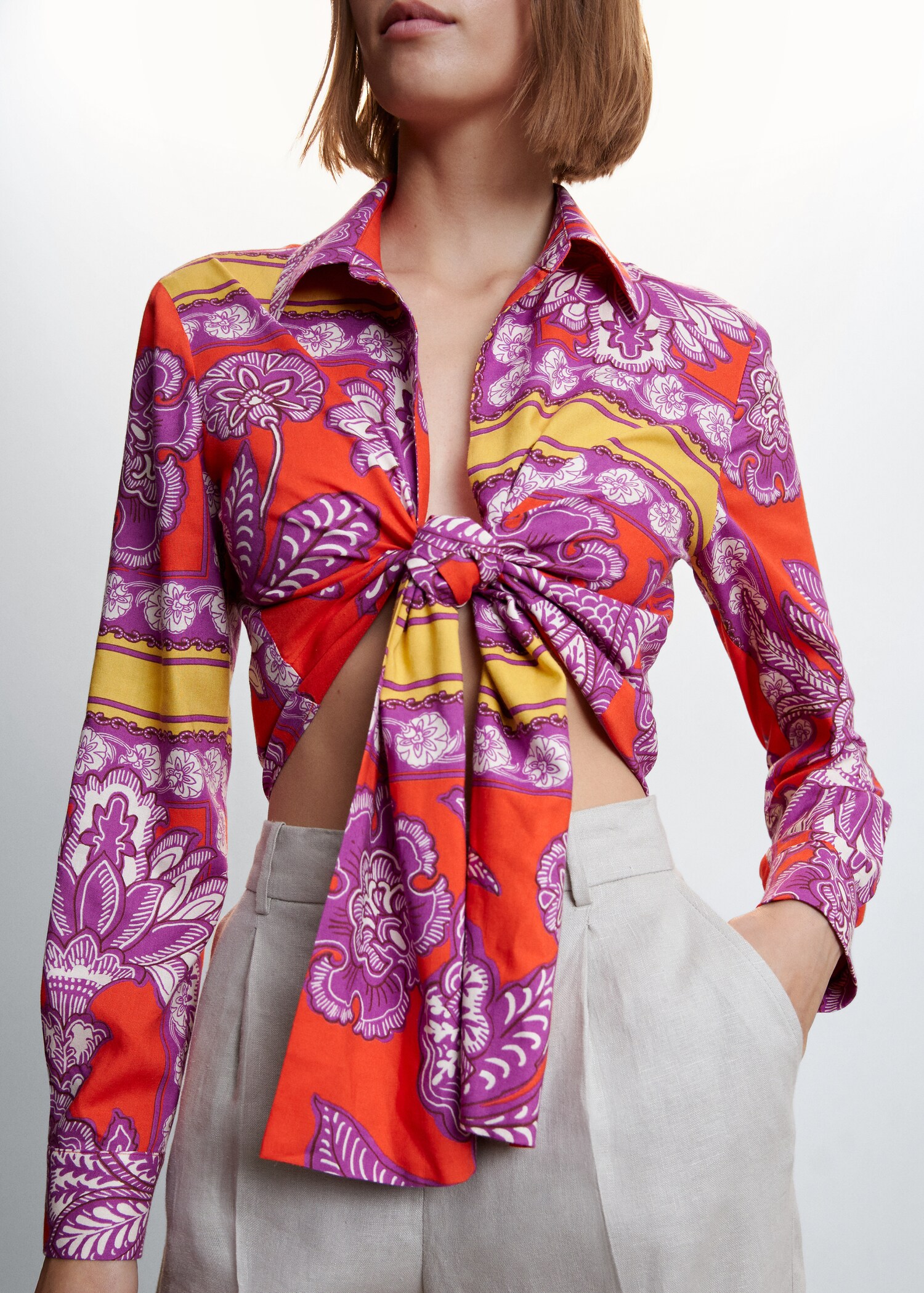 Camisa estampada lazo - Detalle del artículo 1