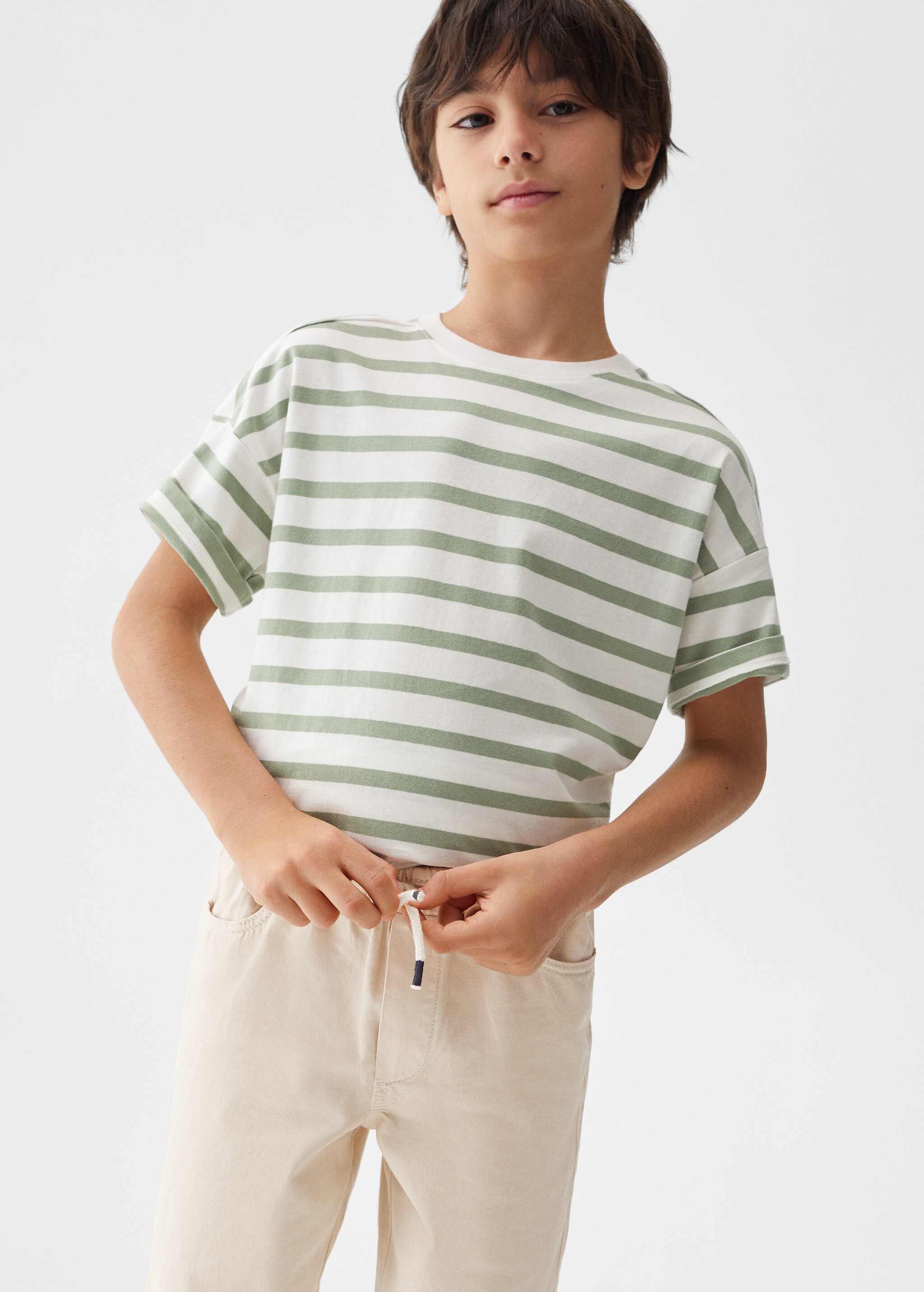 Cotton shorts with elastic waist - Details of the article 6