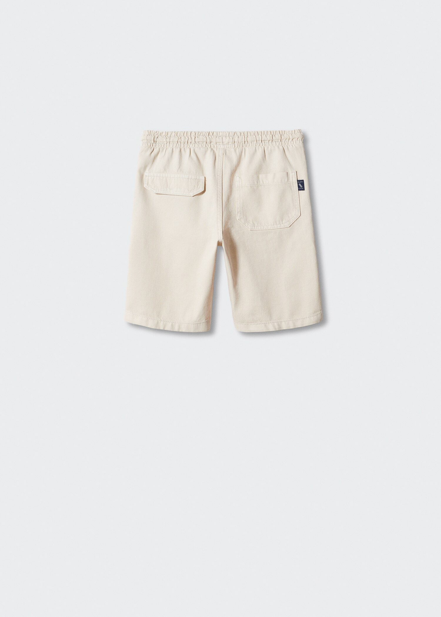 Cotton shorts with elastic waist - Reverse of the article