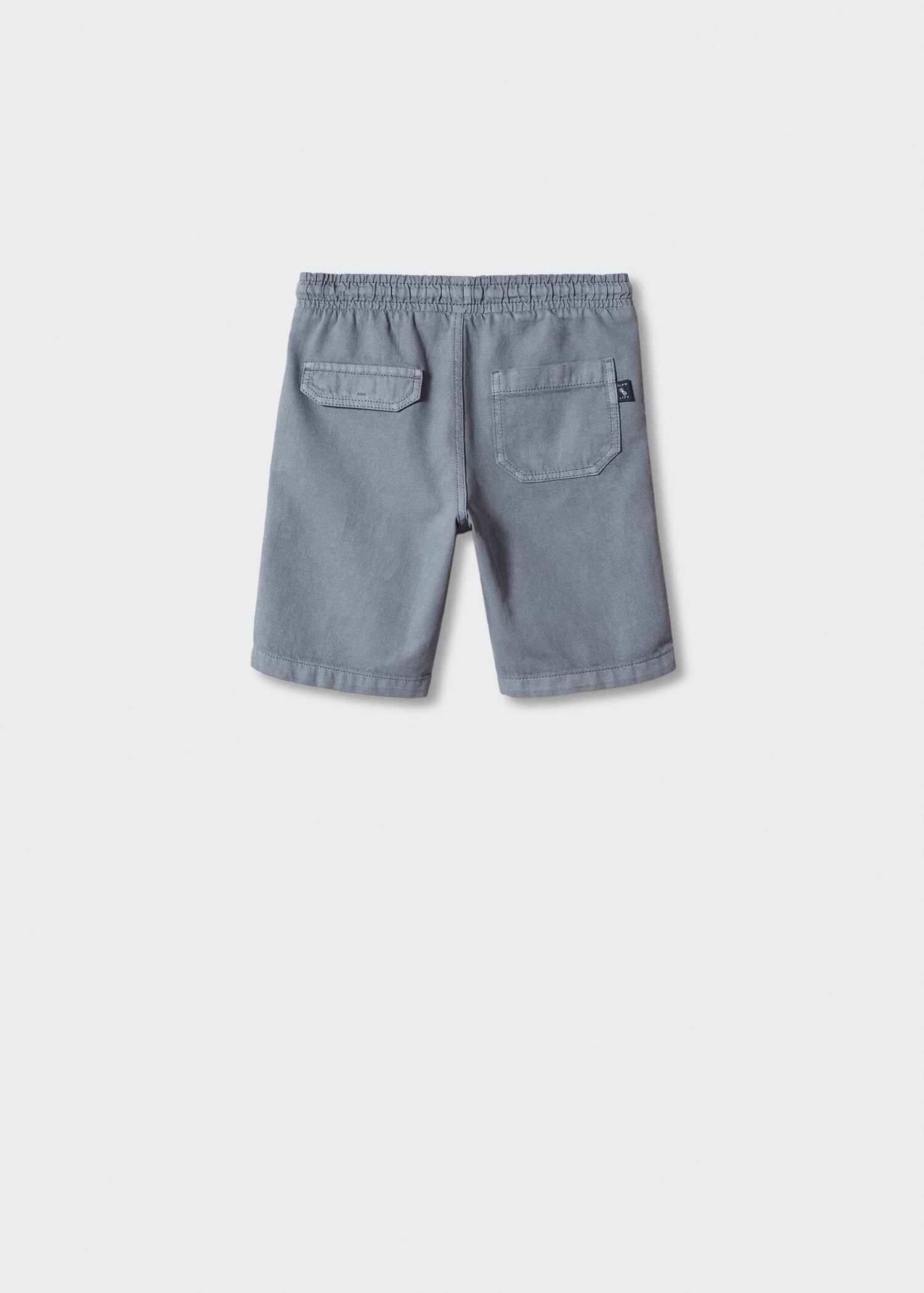 Cotton shorts with elastic waist - Reverse of the article