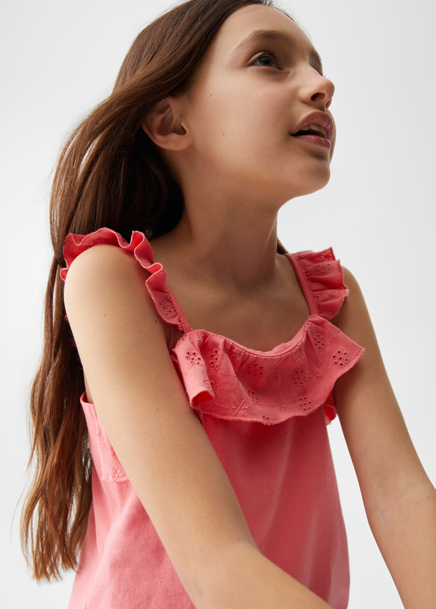 Ruffled strap t-shirt - Details of the article 1