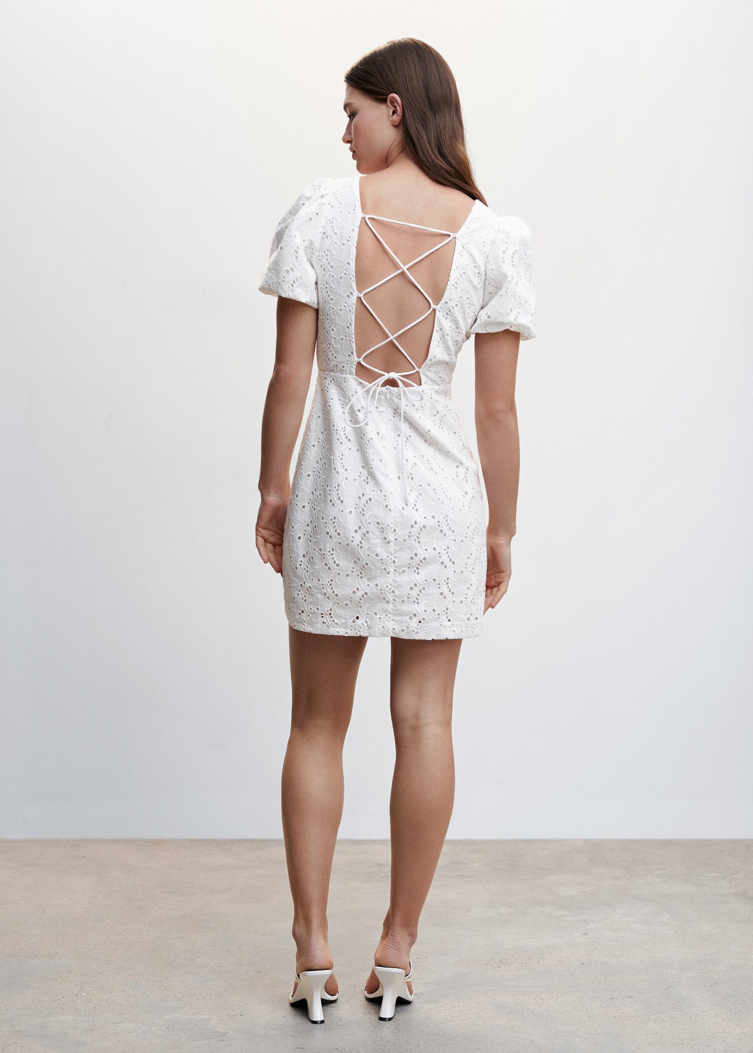 Cotton cross back dress - Reverse of the article