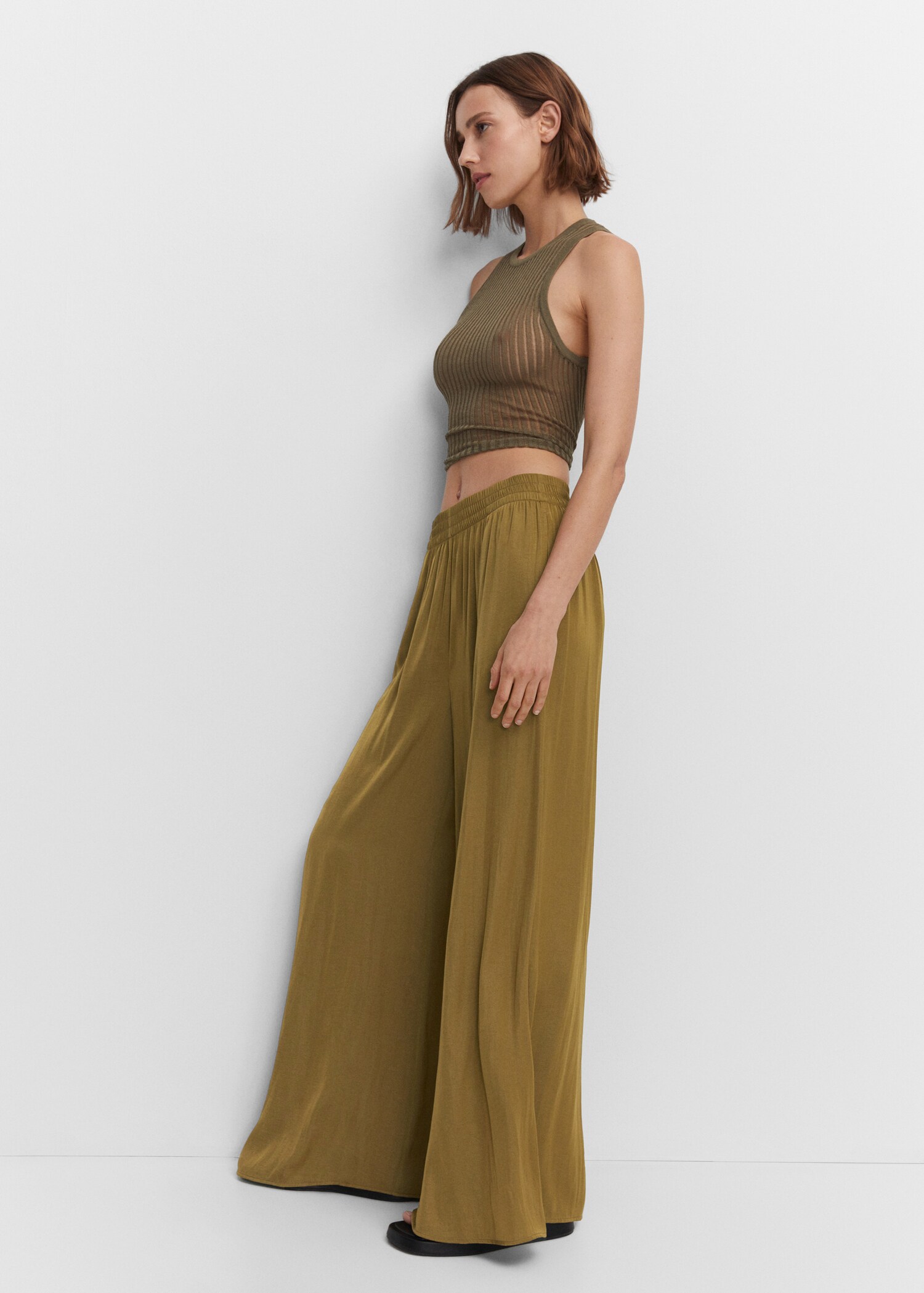 Low-rise palazzo trousers - Details of the article 2