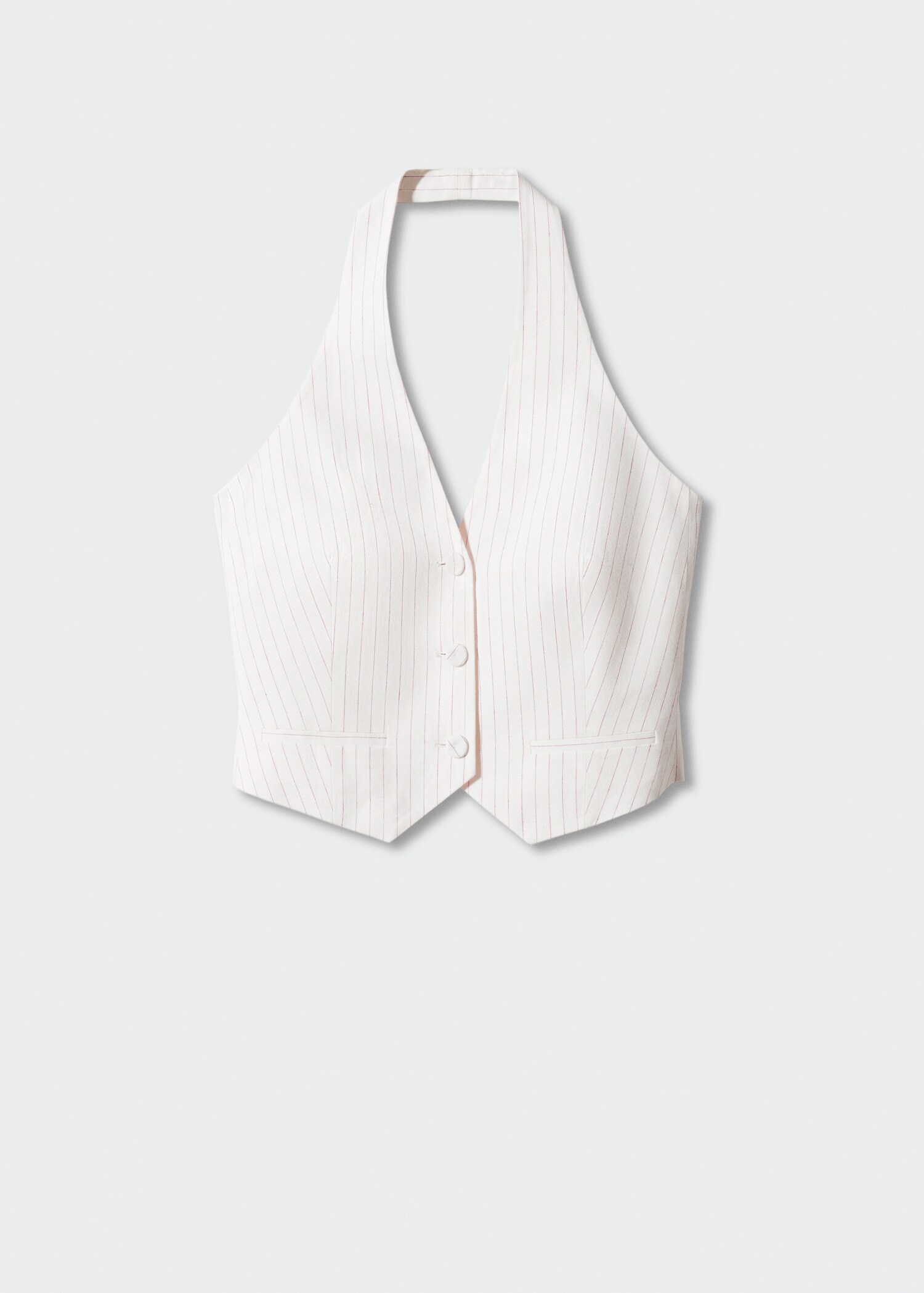 Halter-neck vest with buttons - Article without model
