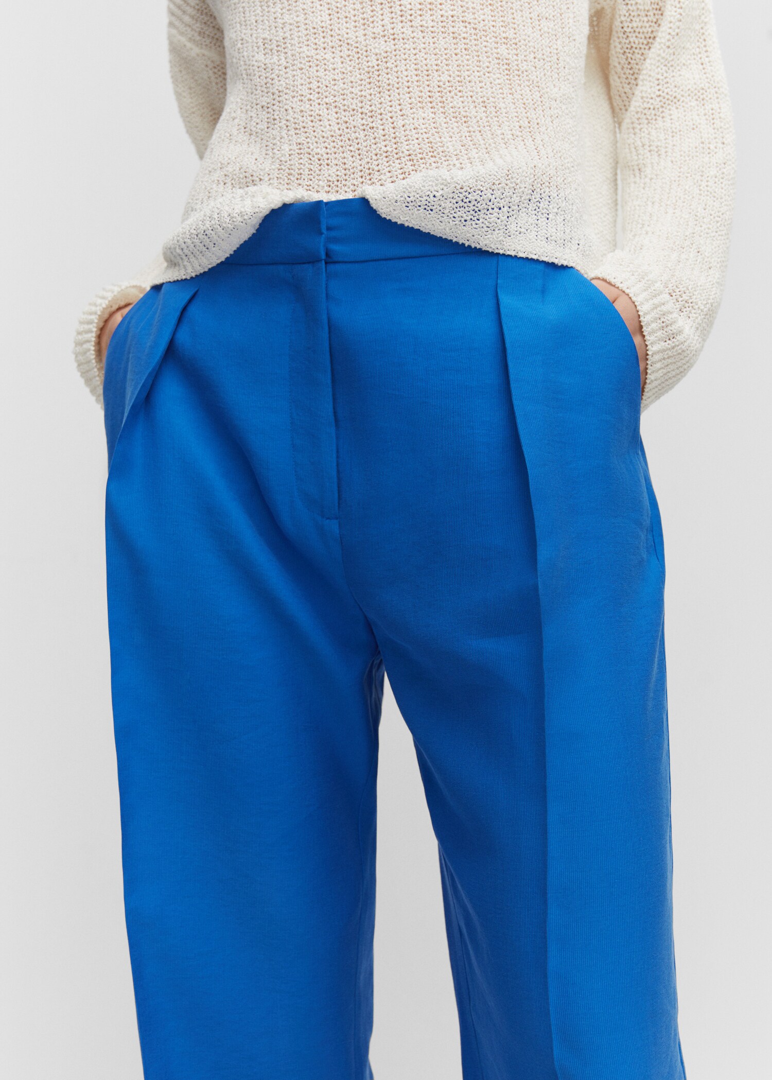 Straight-fit pleated pants - Details of the article 6