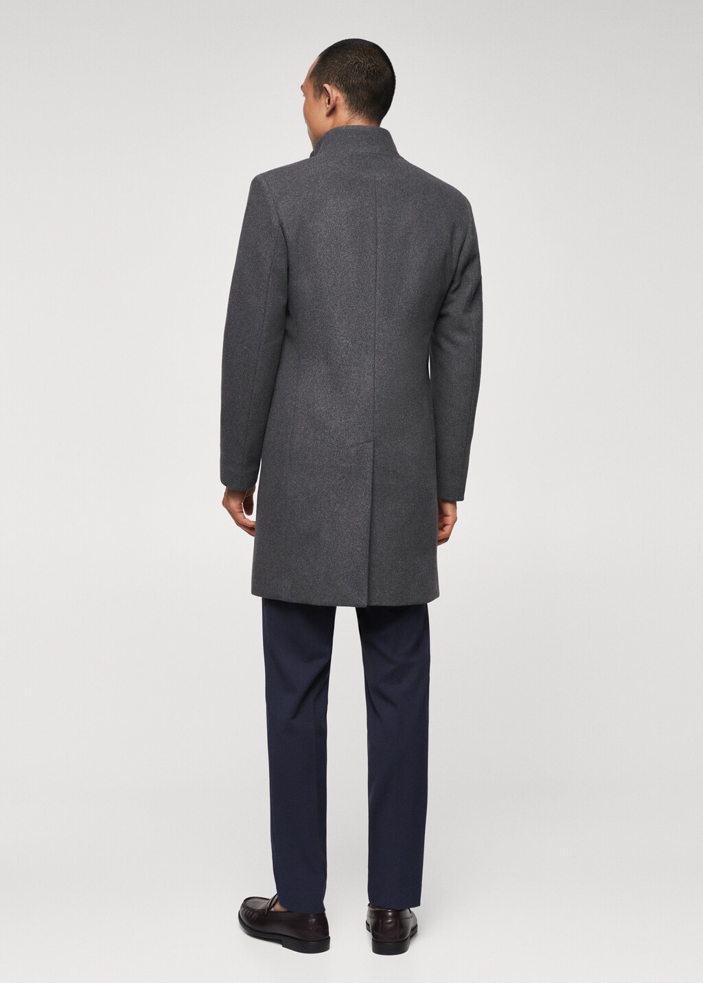 Mango wool funnel neck coat sales