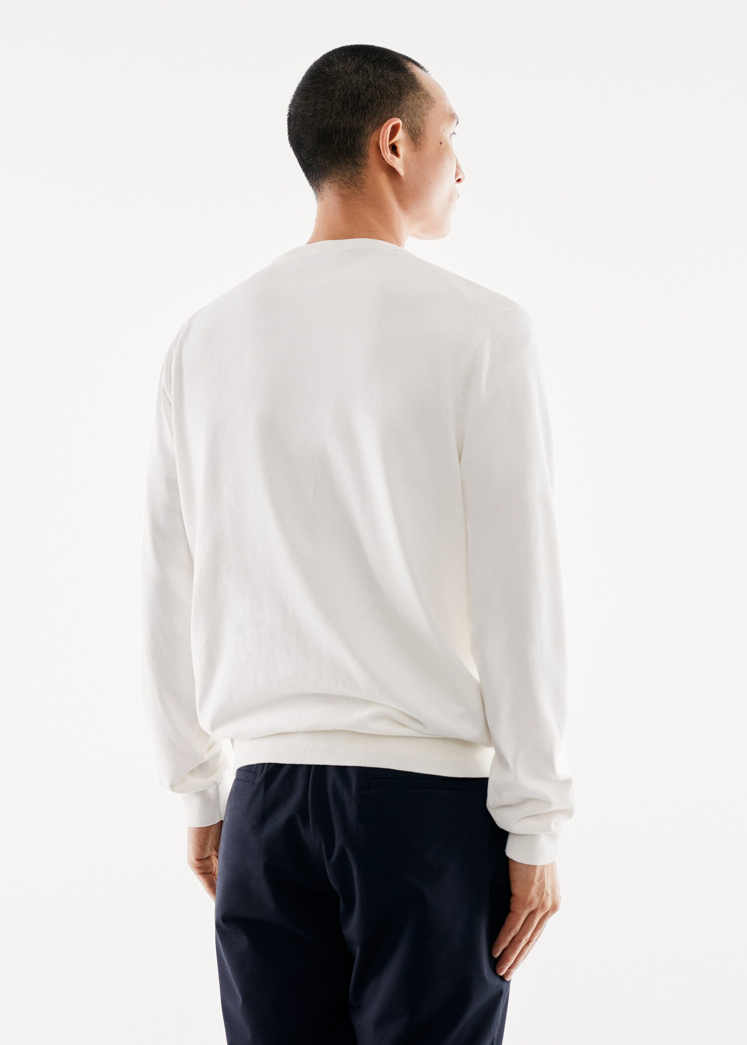 Feinstrickpullover aus Baumwolle - Rückseite des Artikels