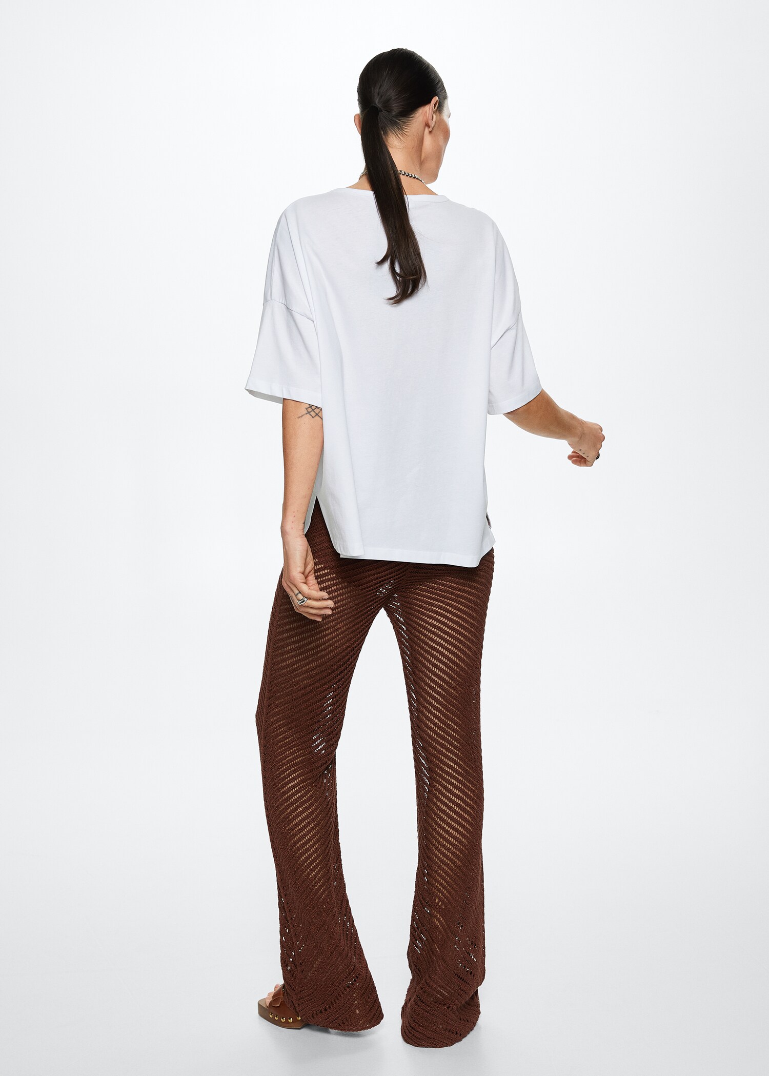 Oversize cotton T-shirt - Reverse of the article