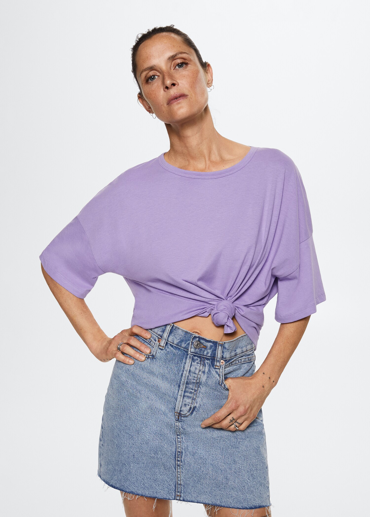 Oversized-Baumwollshirt - Mittlere Ansicht