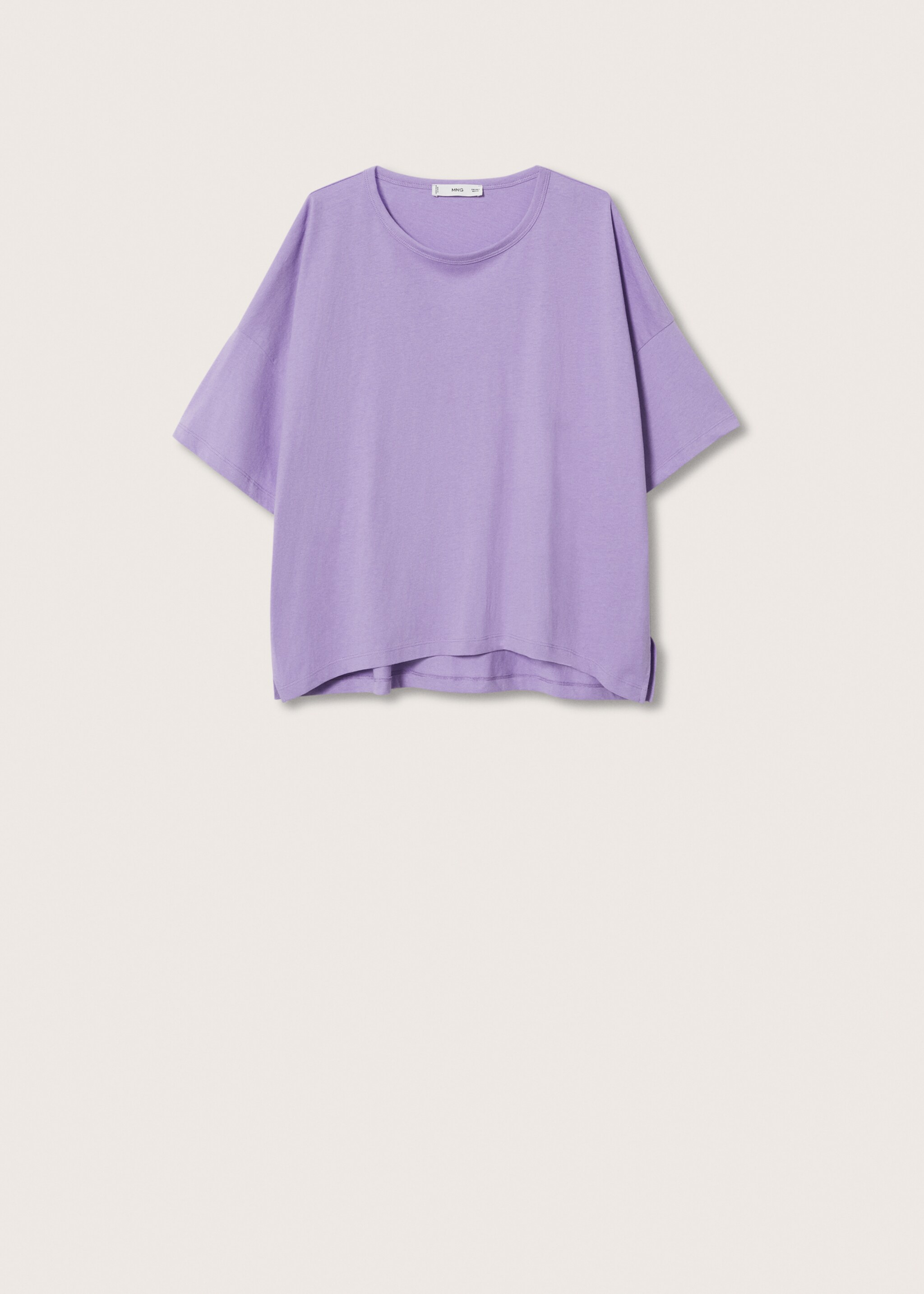 Oversized-Baumwollshirt - Artikel ohne Model, Helllila/Pastelllila. Ref: 47101305-00.