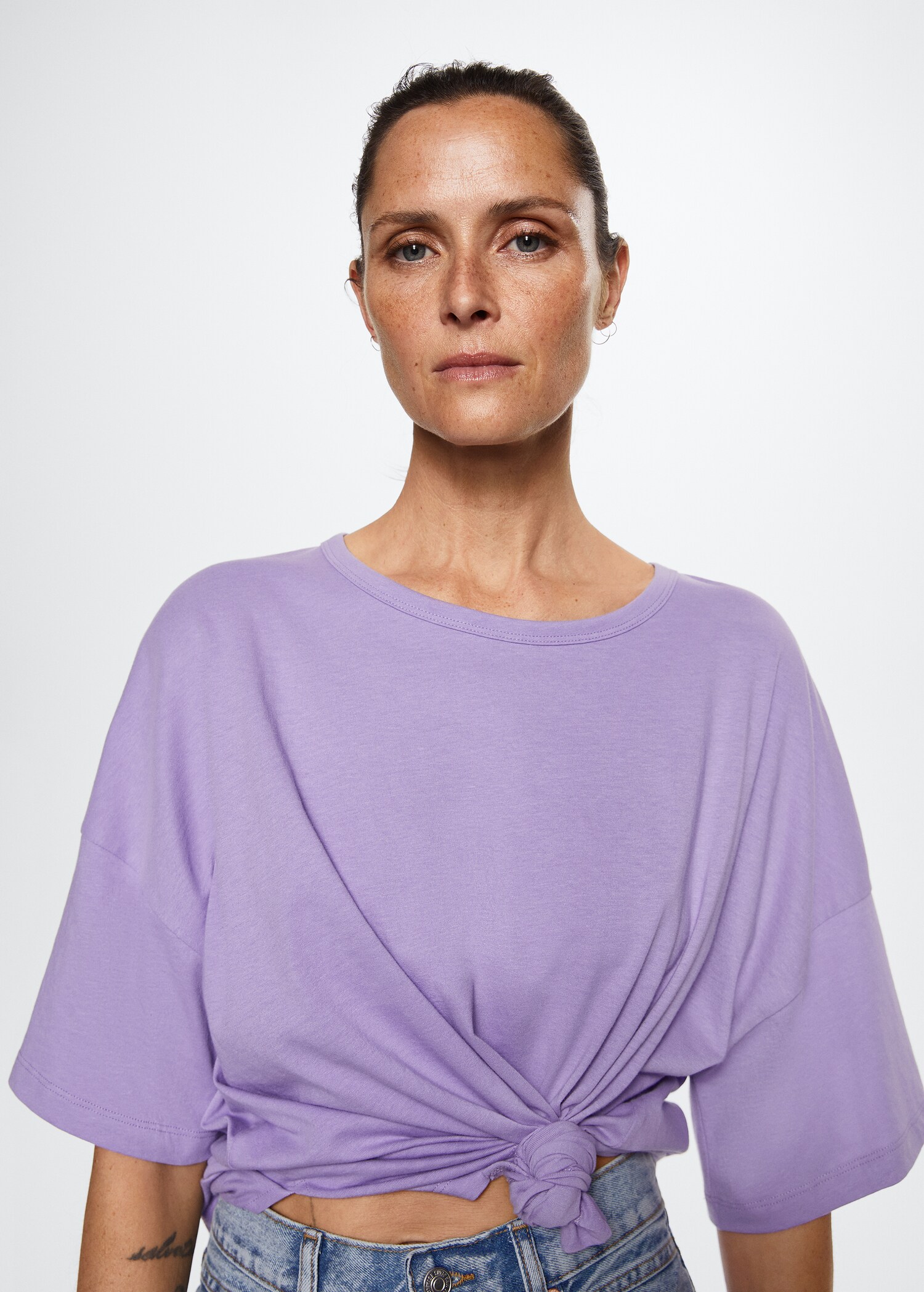 Oversize cotton T-shirt - Details of the article 1