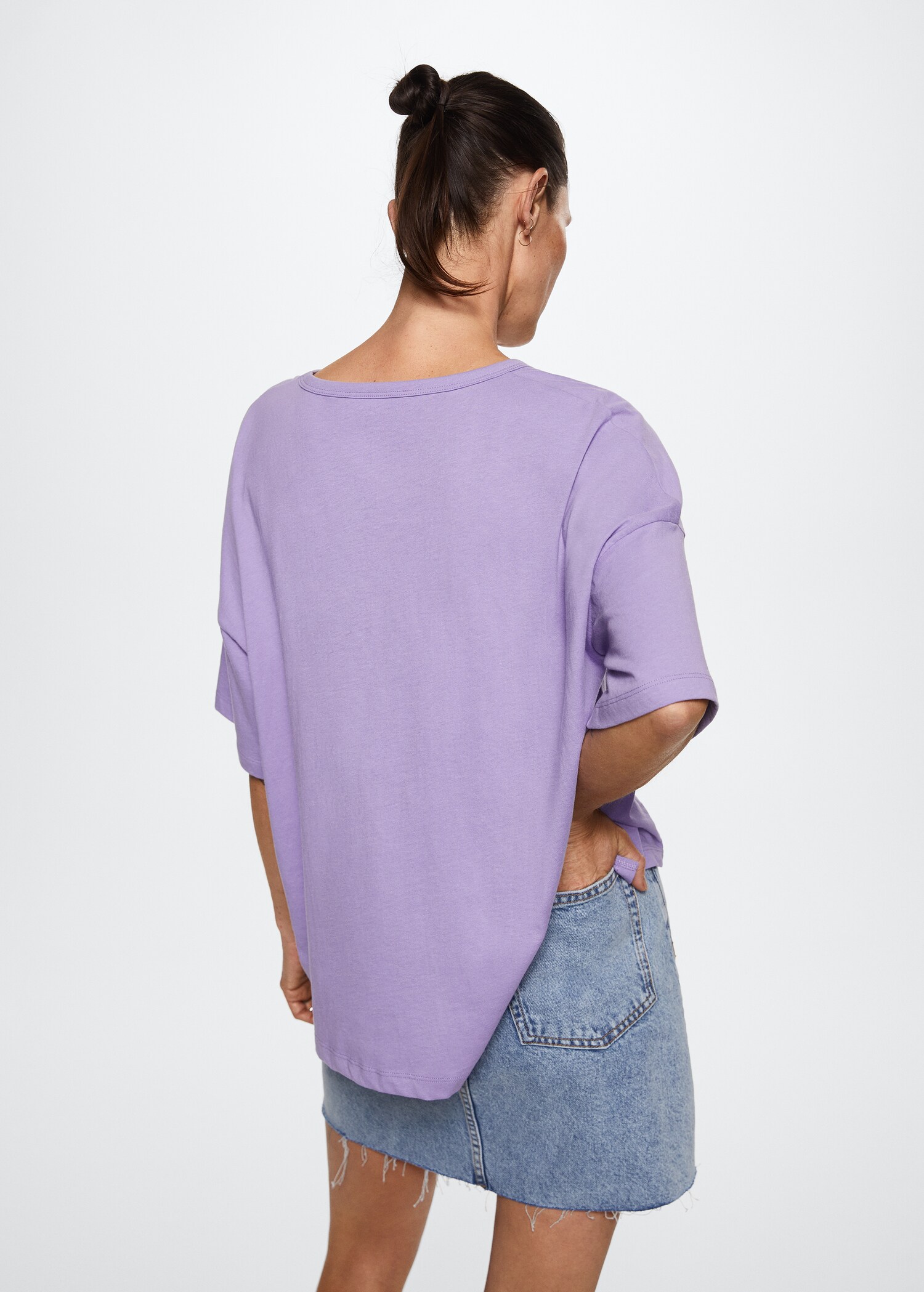 Oversize cotton T-shirt - Reverse of the article