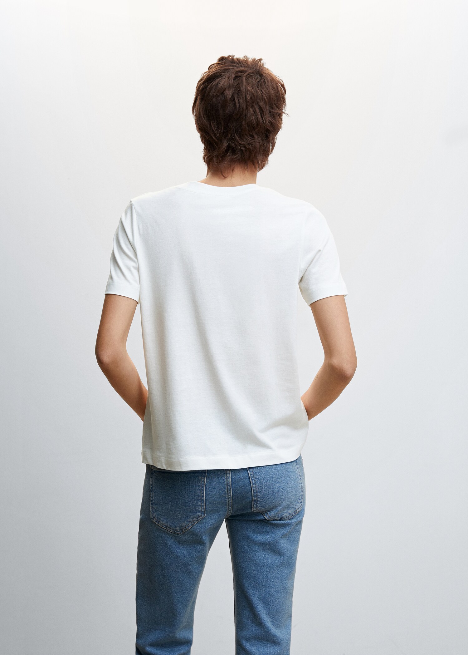 Printed cotton-blend T-shirt - Reverse of the article