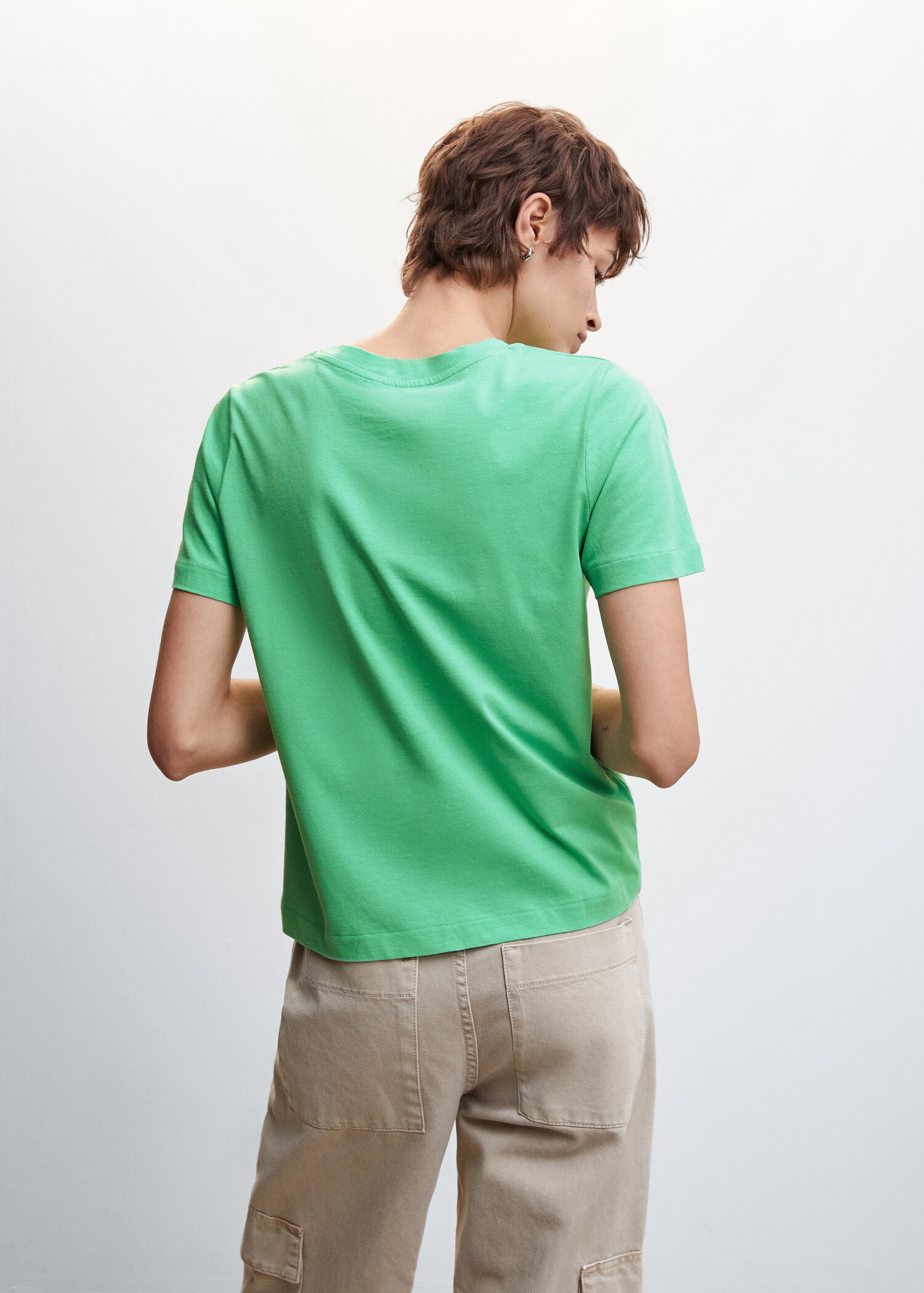 Printed cotton-blend T-shirt - Reverse of the article